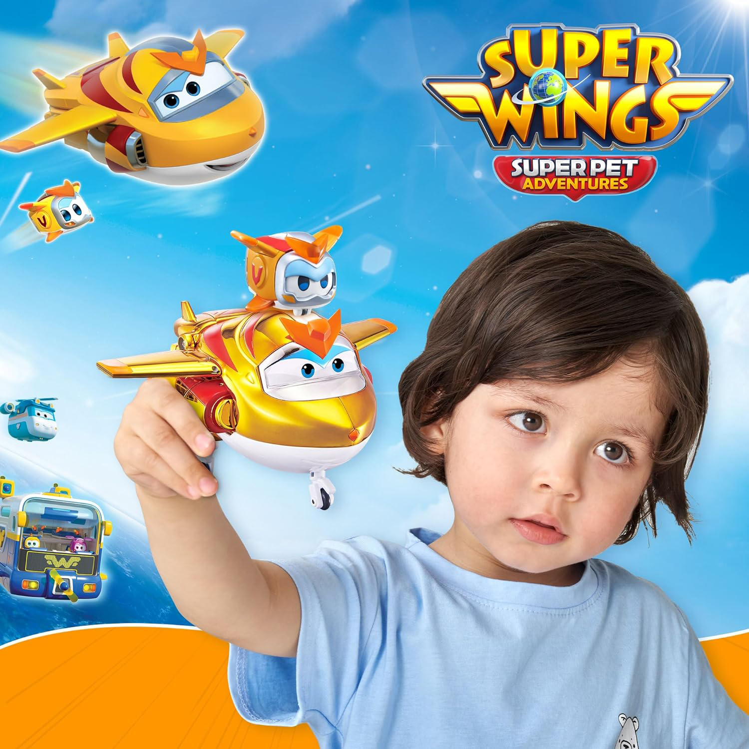 Игровой набор Super Wings Transforming Золотой Мальчик и любимец (EU770441) фото 17