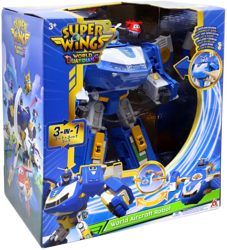 Игровой набор Super Wings Transforming Aircraft Воздушная База Робот, свет, звук (EU760888) фото 2