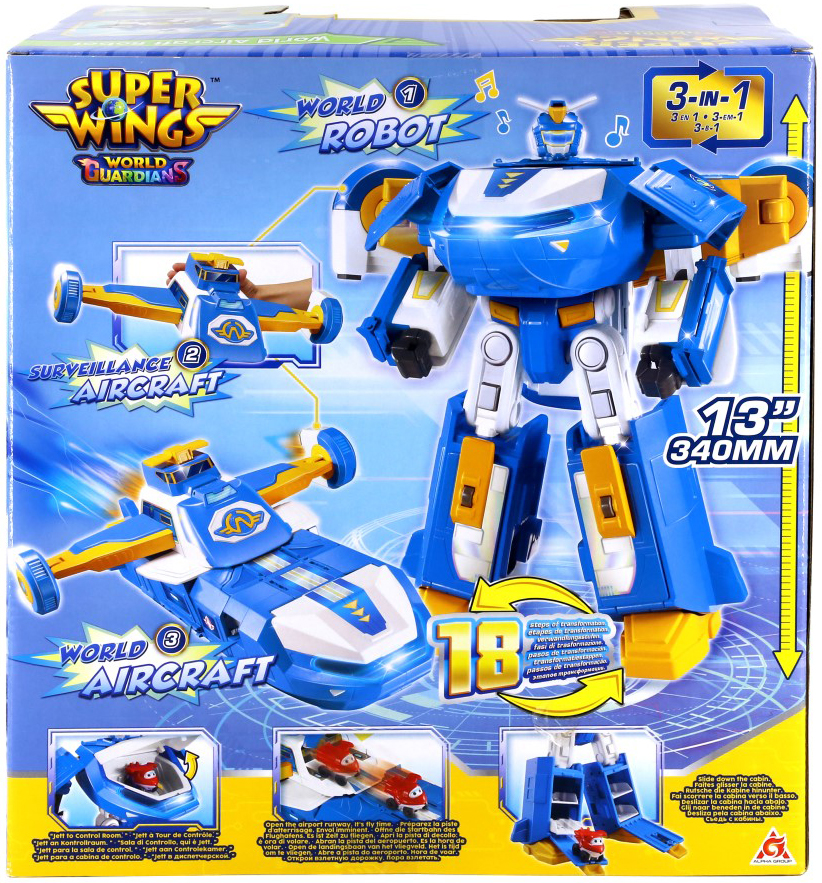 Ігровий набір Super Wings Transforming Aircraft Повітряна База Робот, світло, звук (EU760888)фото3