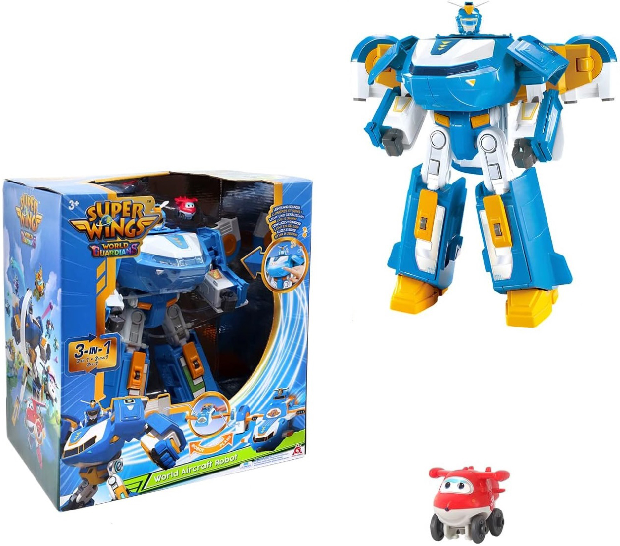 Игровой набор Super Wings Transforming Aircraft Воздушная База Робот, свет, звук (EU760888) фото 11