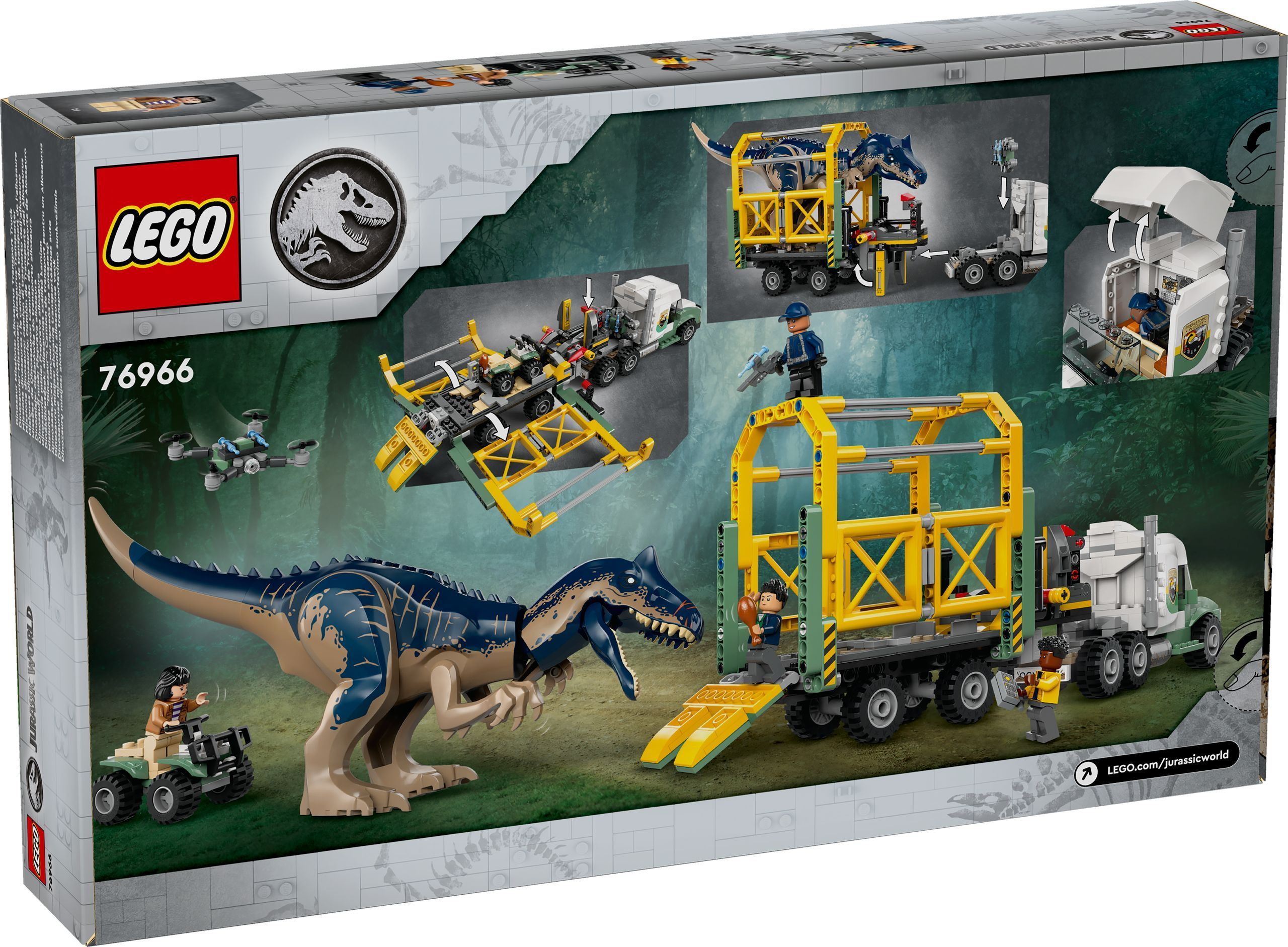 Конструктор LEGO 76966 Jurassic World Місії динозаврів: Вантажівка для перевезення алозаврафото41