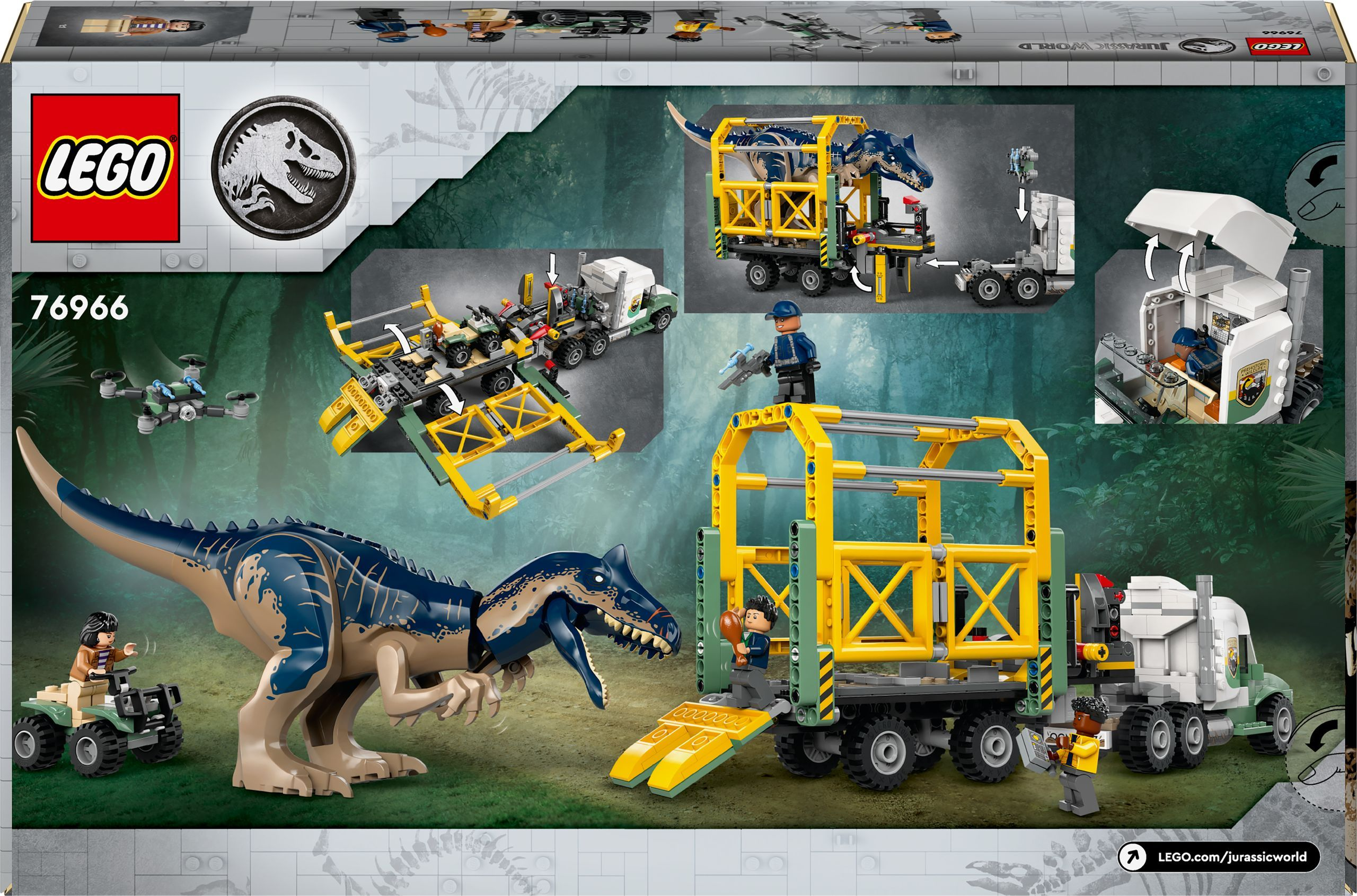 Конструктор LEGO 76966 Jurassic World Місії динозаврів: Вантажівка для перевезення алозаврафото40