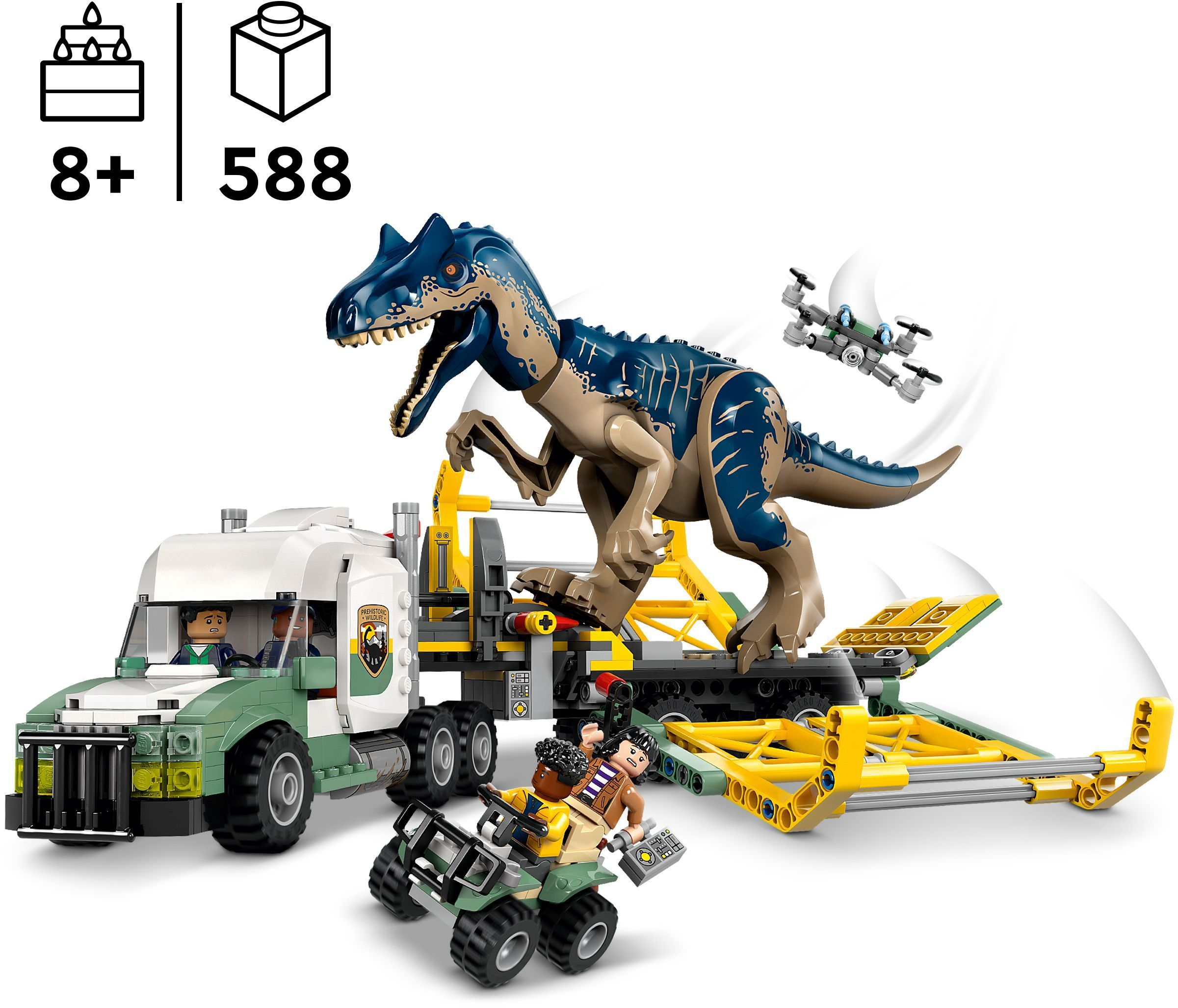 Конструктор LEGO 76966 Jurassic World Місії динозаврів: Вантажівка для перевезення алозаврафото13