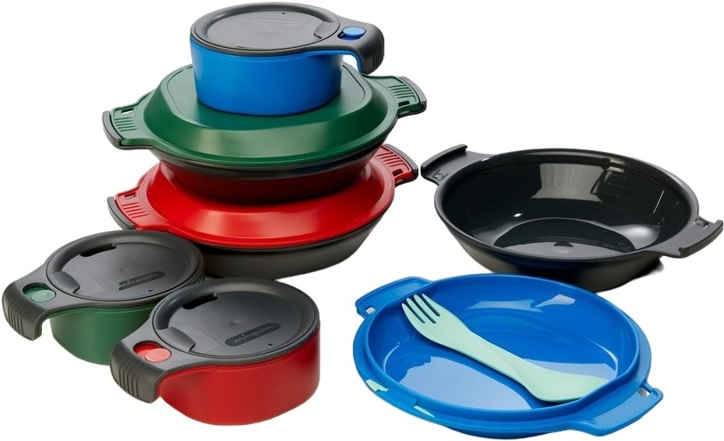 Набір посуду Humangear GoKit Deluxe (7-tool) Mess Kit charcoal/greenфото5