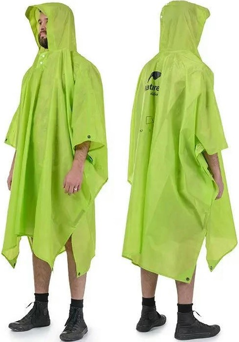 Пончо-дождевик 3 в 1 Naturehike NH17D003-M, 20D, зеленый фото 3