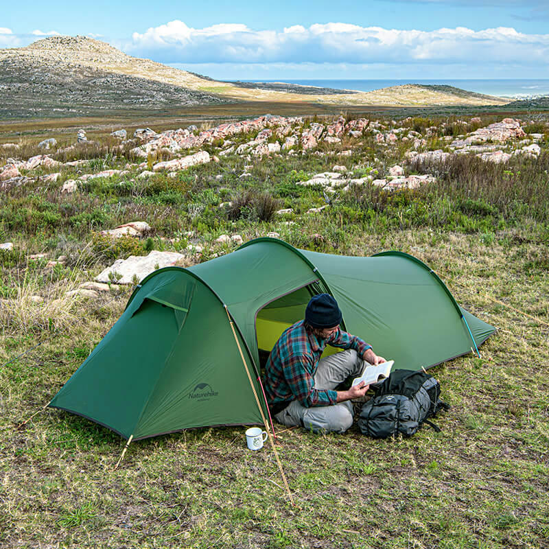 Намет двомісний з футпринтом Naturehike Opalus NH20ZP001, 210T, помаранчевийфото4