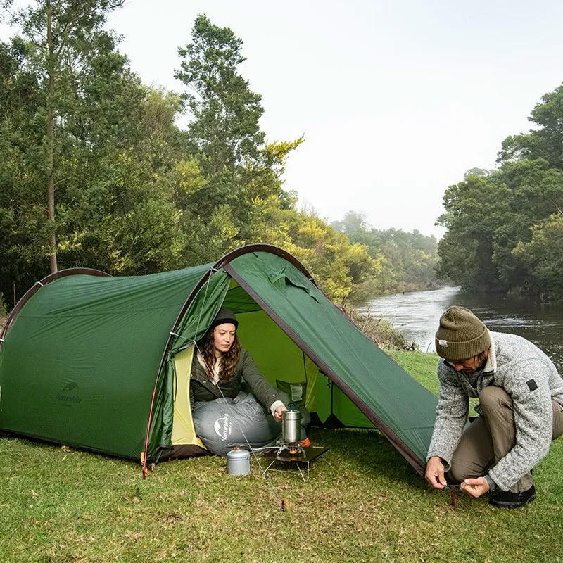 Намет-тонель двомісний Naturehike Cloud tunnel 2 NH20ZP006, 20D, темно-зеленийфото7