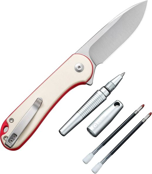 Комплект (нож складной, ручка) Civivi StellarQuill Pen & Button Lock Elementum II Knife Combo Gift Pack C23049 фото 2