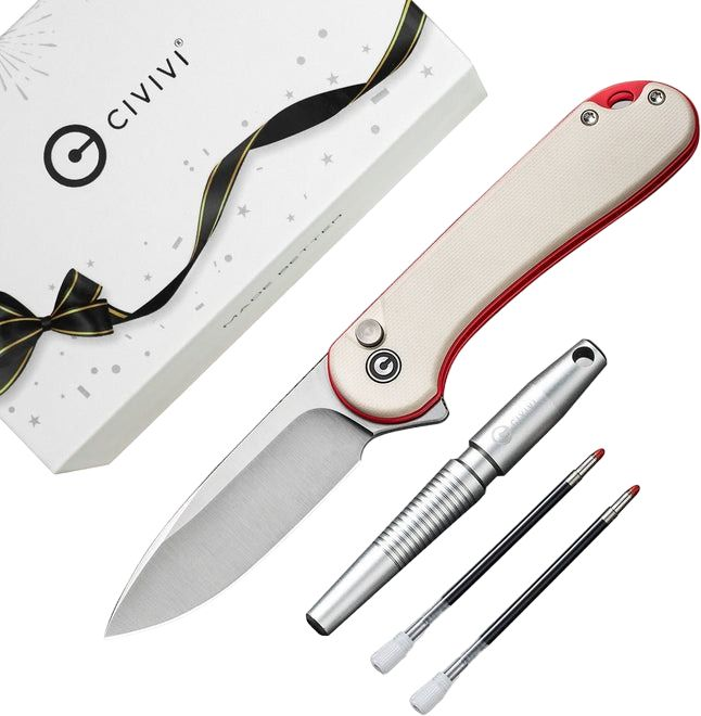 Комплект (нож складной, ручка) Civivi StellarQuill Pen & Button Lock Elementum II Knife Combo Gift Pack C23049 фото 19