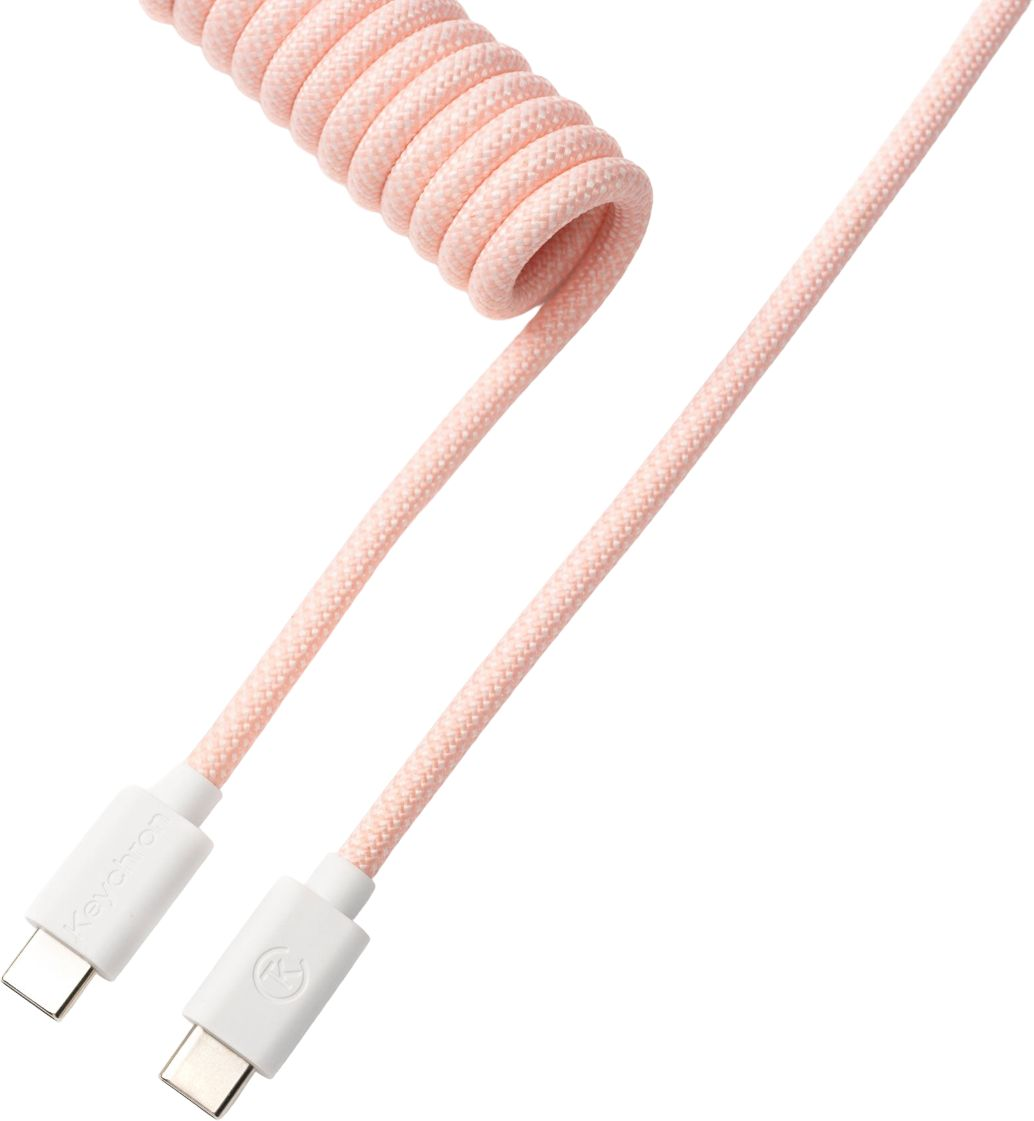 Кабель Keychron USB-A/USB-C – Type-C Data/Charge Coiled Aviator 1.36m, Pink (CAB15_KEYCHRON)фото2