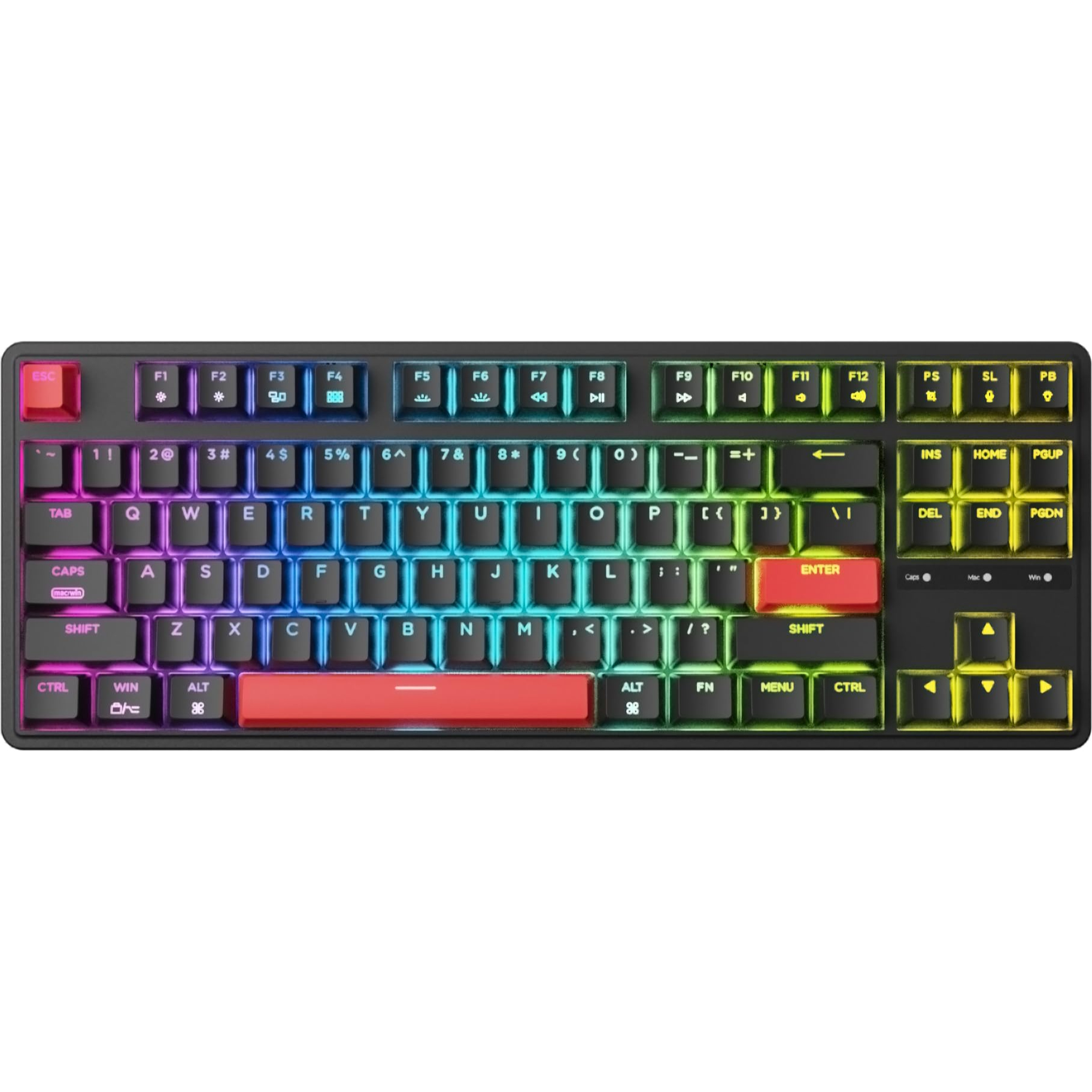 Клавіатура Keychron C3 Pro 87Key, K Pro Brown, USB-A, QMK, Hot-swap, EN/UKR, RGB, Black (C3PH3_KEYCHRON)фото2