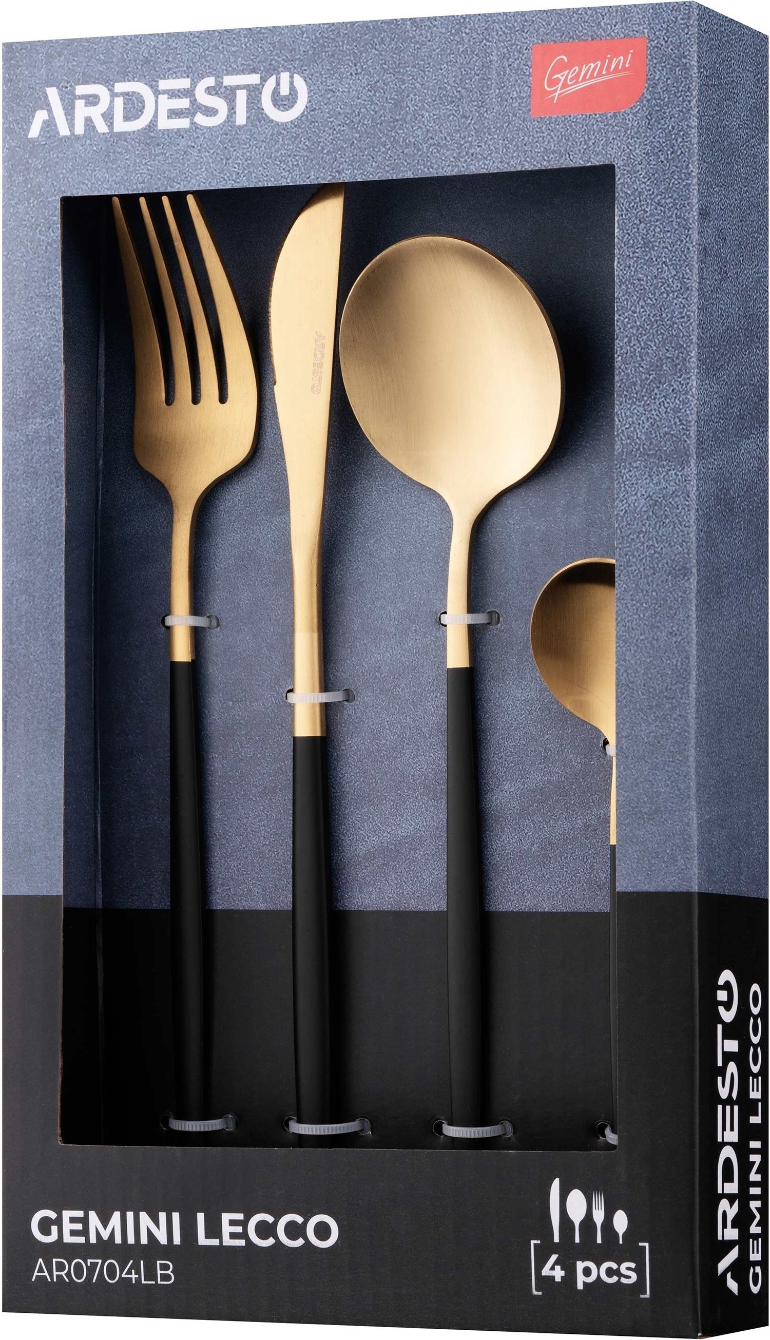 Набір столових приборів ARDESTO Gemini Lecco, 4 прибори (AR0704LB)фото