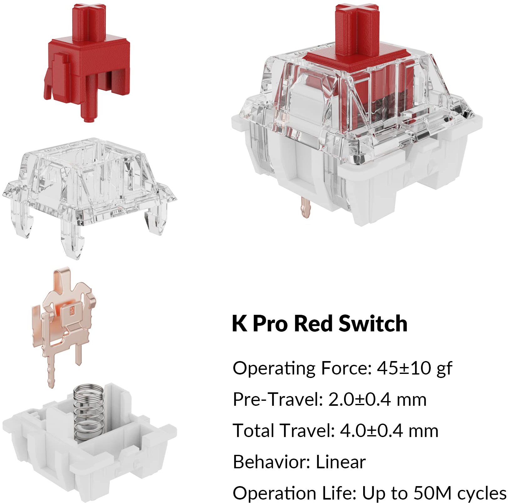 Клавіатура Keychron C1 Pro 87 Key QMK/VIA K pro Red EN/UKR White Led Black (C1PK1_KEYCHRON)фото5