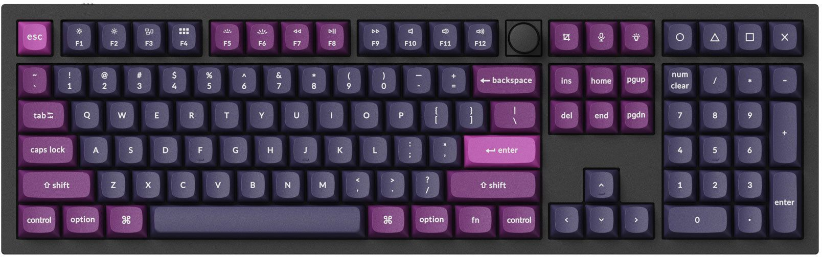 Набор кейкапов Keychron Double Shot OSA PBT, 141 шт, фиолетовый фото 2