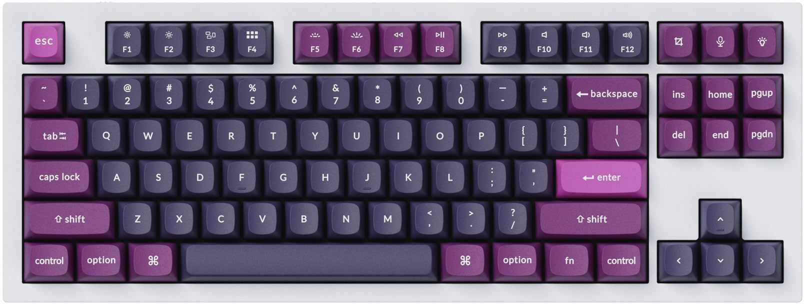 Набор кейкапов Keychron Double Shot OSA PBT, 141 шт, фиолетовый фото 3