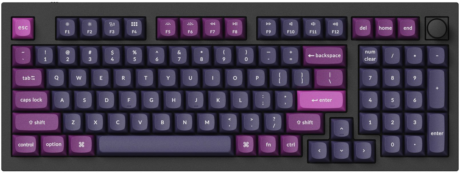 Набор кейкапов Keychron Double Shot OSA PBT, 141 шт, фиолетовый фото 5