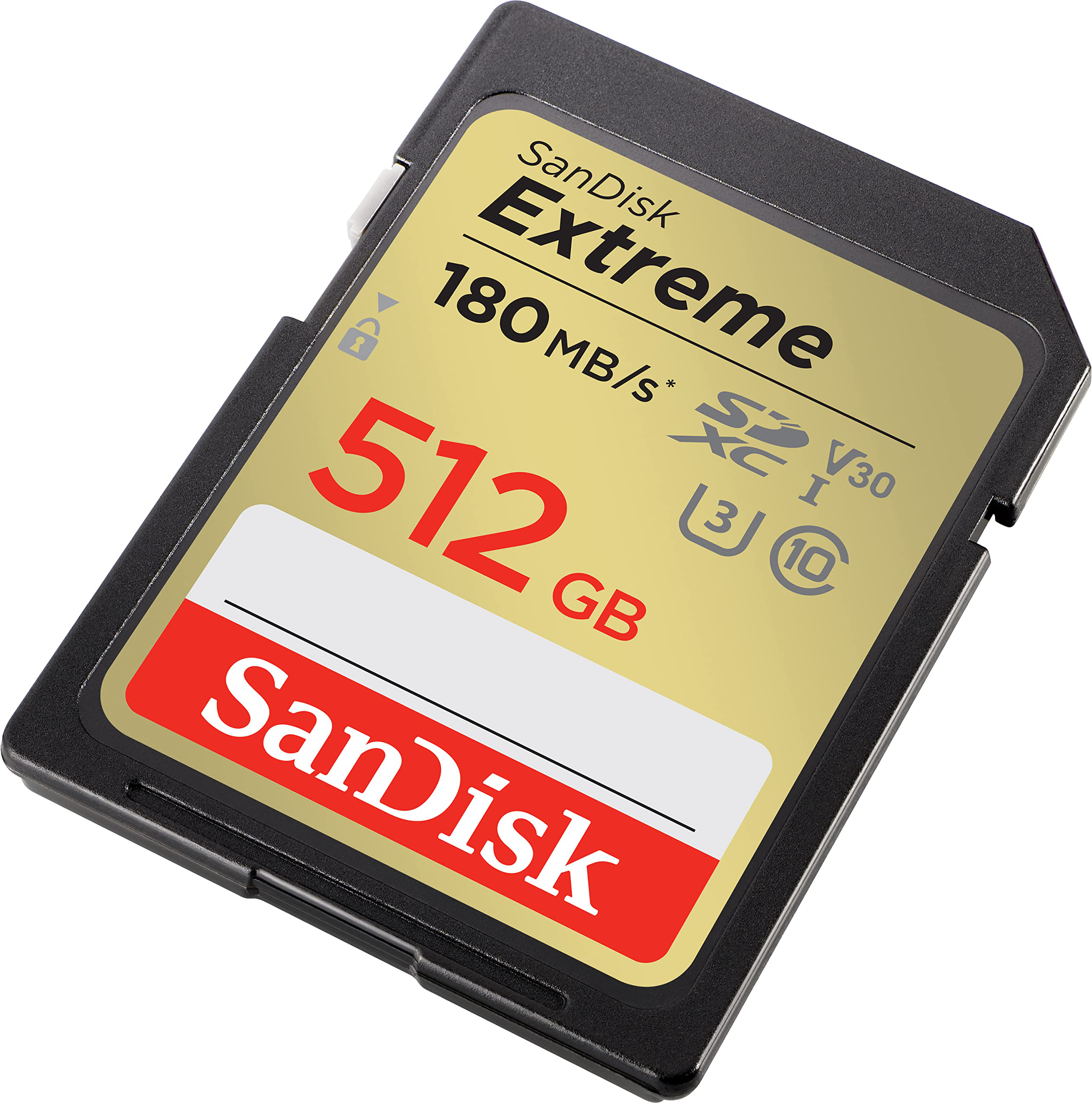 Карта памяти SanDisk SD 512GB C10 UHS-I U3 R180/W130MB/s Extreme V30 (SDSDXVV-512G-GNCIN) фото 3