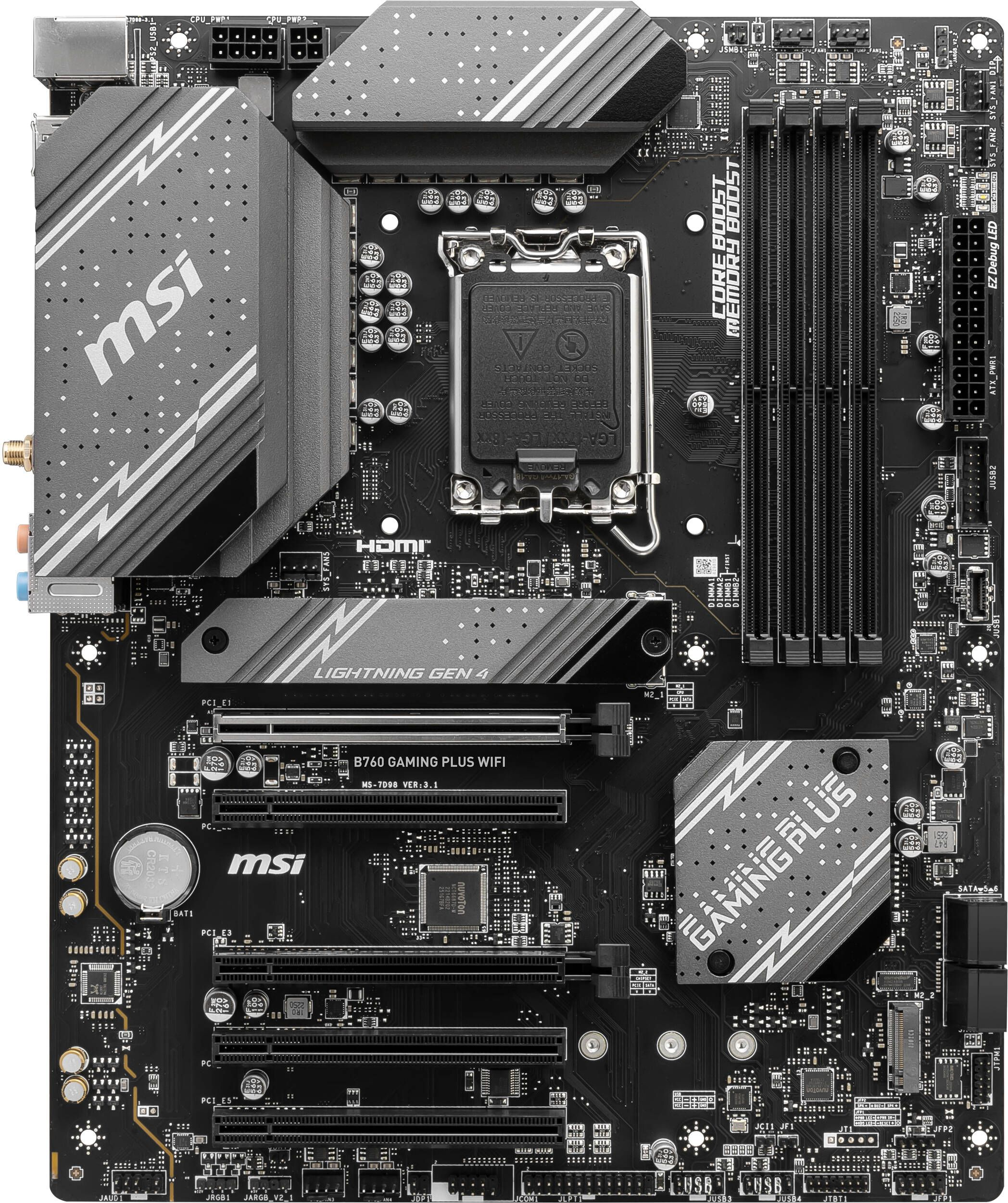 Материнcкая плата MSI B760 GAMING PLUS WIFI (911-7D98-034) фото 2