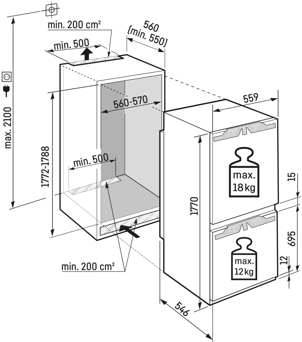 Вбудований холодильник Liebherr ICND5133фото