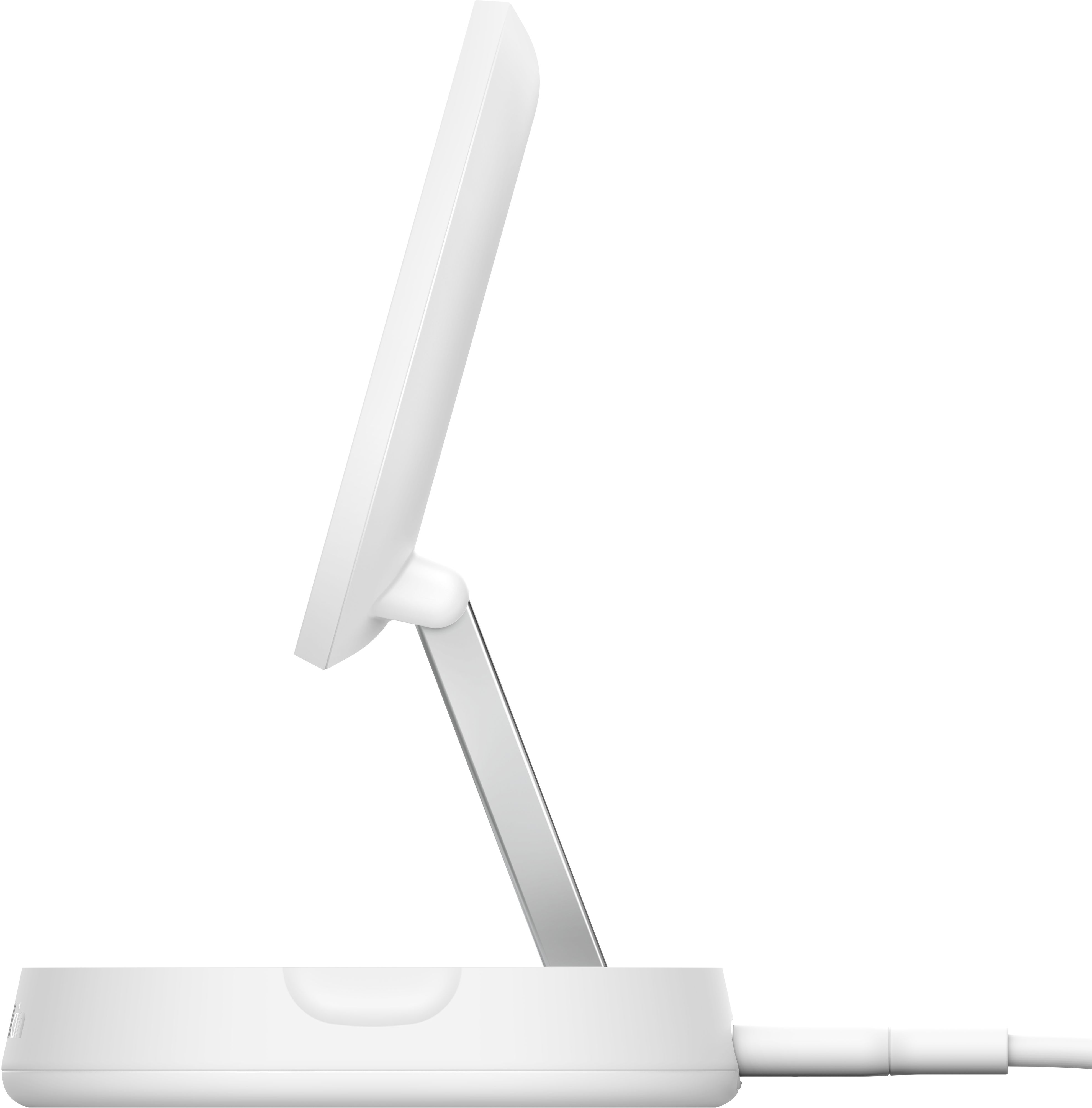 Беспроводное зарядное устройство Belkin 15Вт Magnetic Stand Qi2 White, адаптер USB-C 20Вт (WIA008VFWH) фото 5