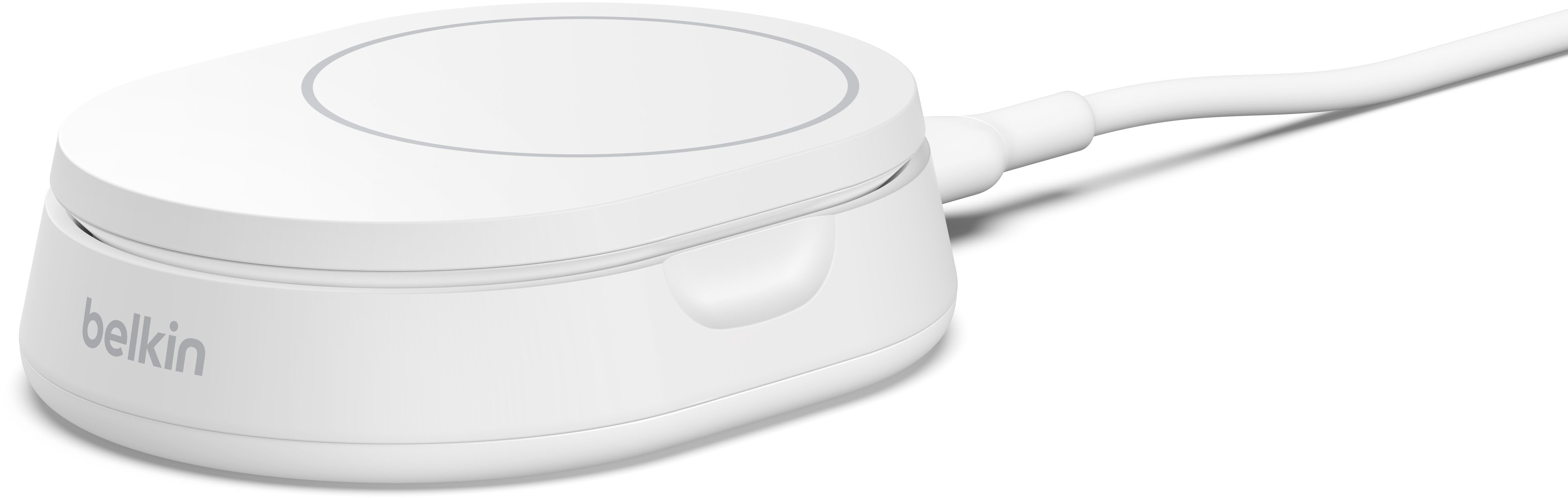 Беспроводное зарядное устройство Belkin 15Вт Magnetic Stand Qi2 White, адаптер USB-C 20Вт (WIA008VFWH) фото 3