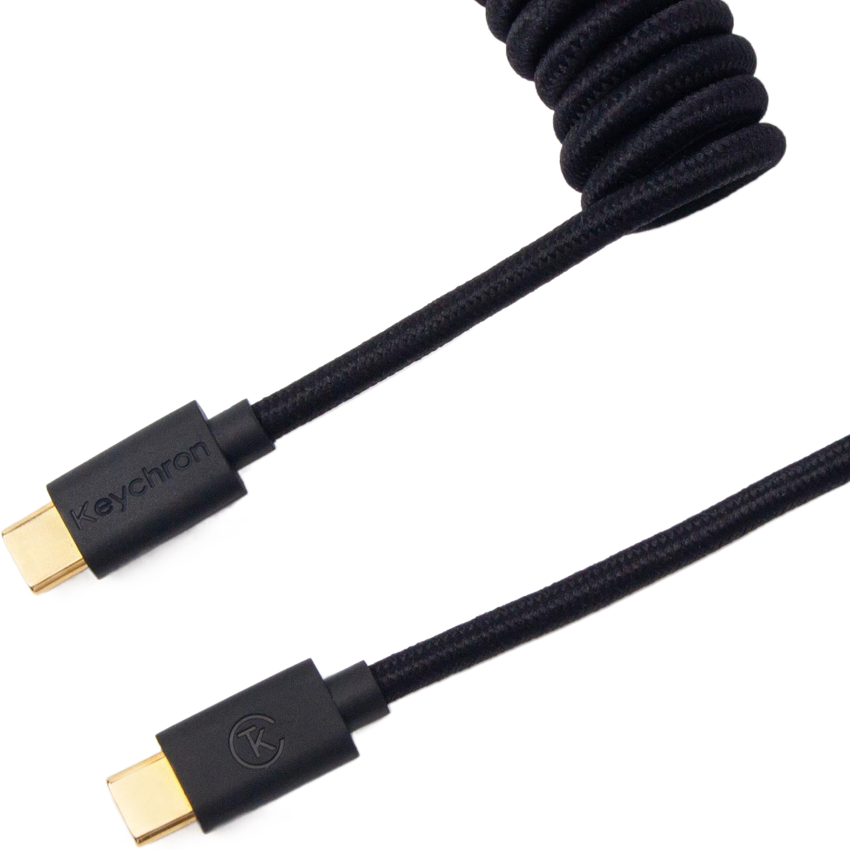 Кабель Keychron USB-A/USB-C Coiled Aviator Cable Black (CABB_KEYCHRON)фото2