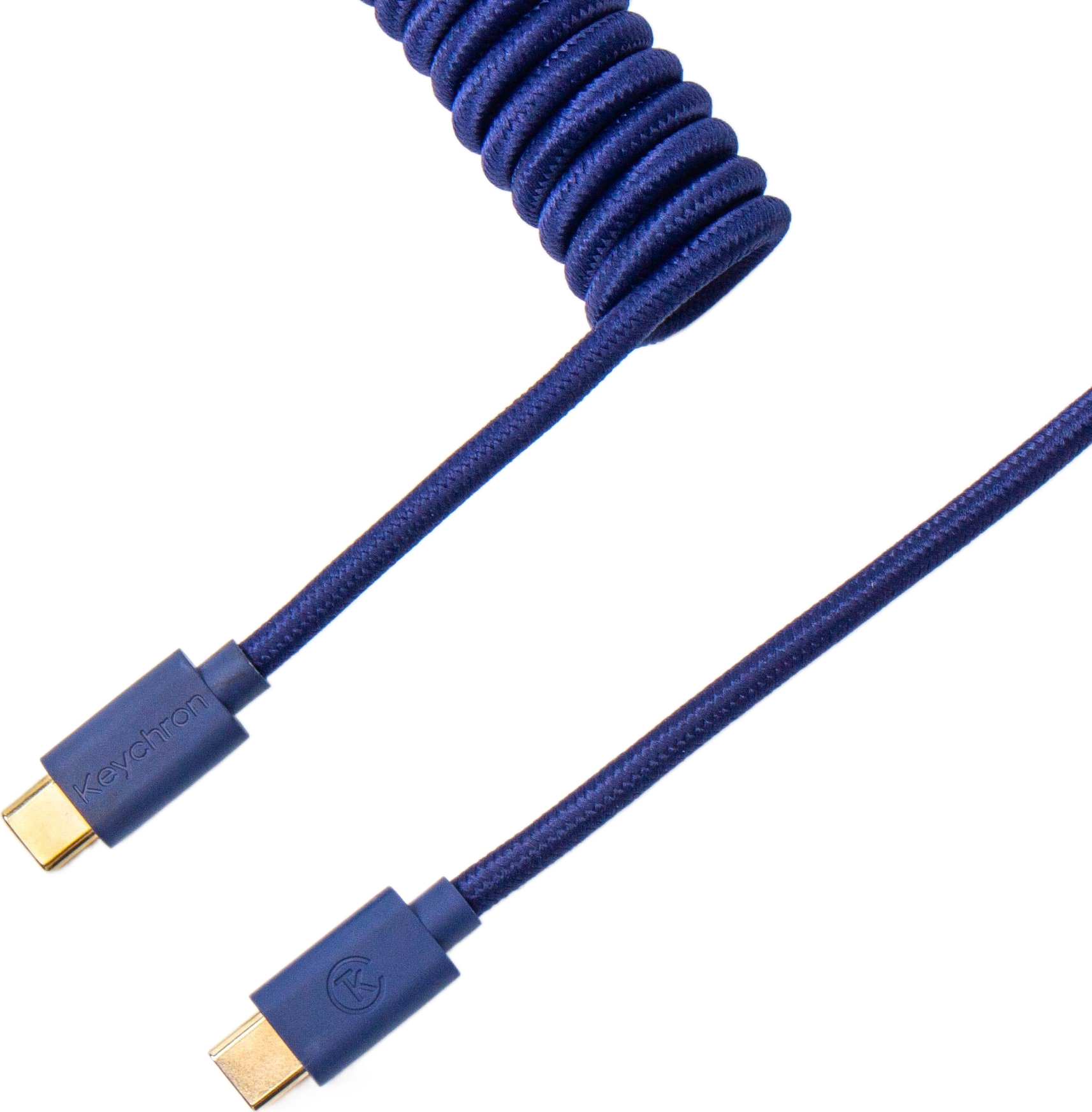 Кабель Keychron USB-A/USB-C Coiled Aviator Cable Blue (CABL_KEYCHRON)фото2