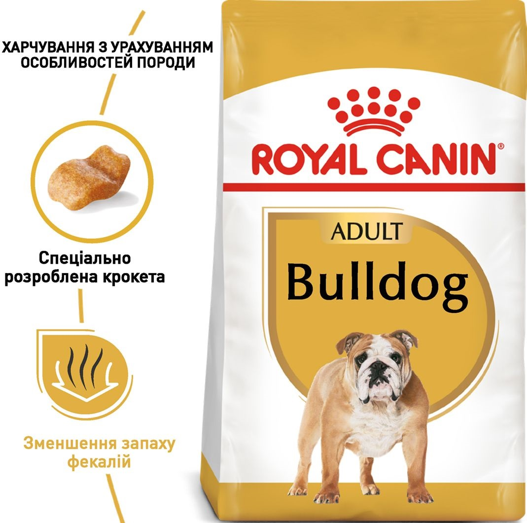 Сухой корм для собак породы Английский бульдог Royal Canin Bulldog Adult 3кг фото 2