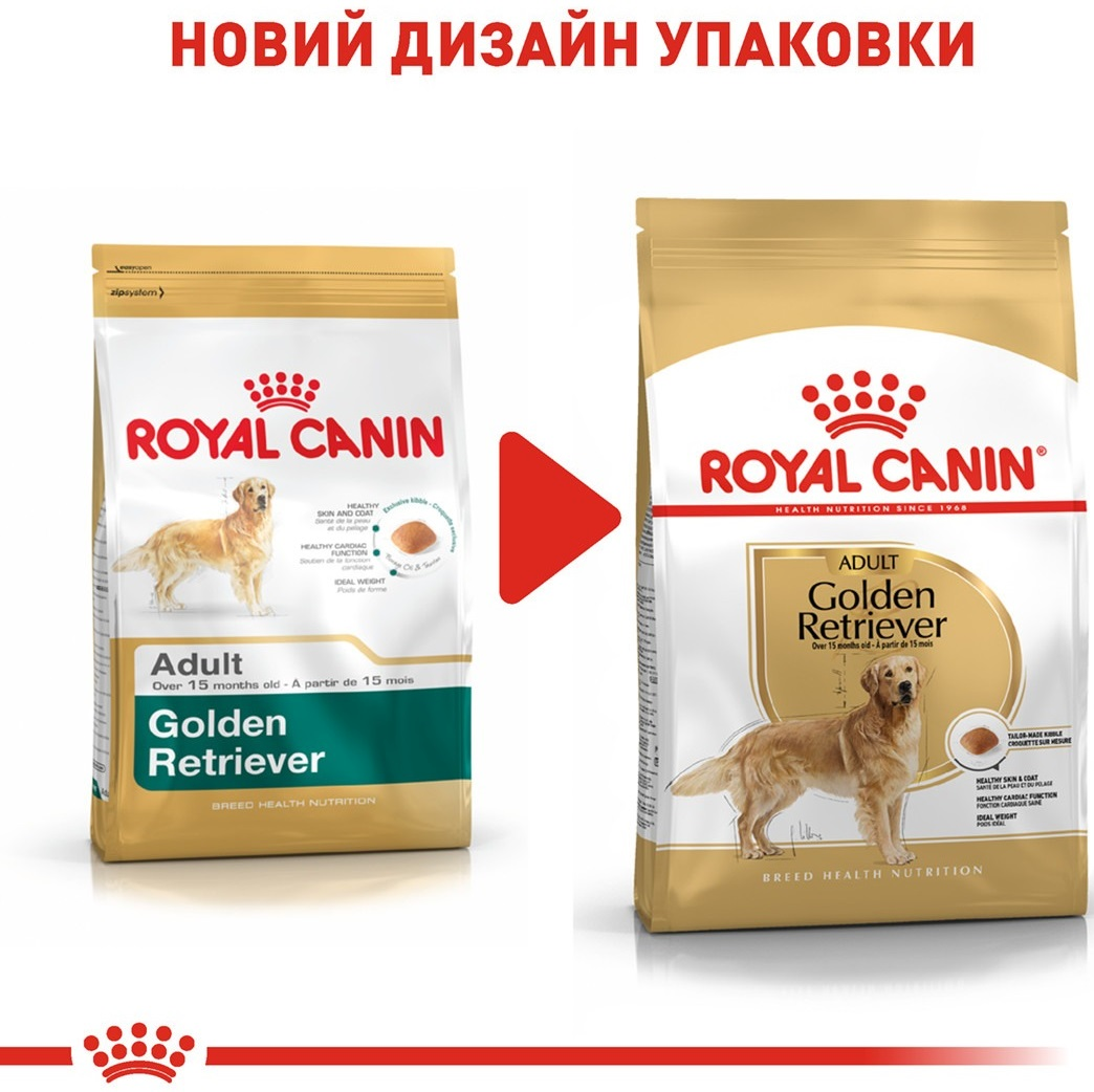 Сухой корм для собак породы Золотистый ретривер Royal Canin Golden Retriever Adult 12кг фото 7