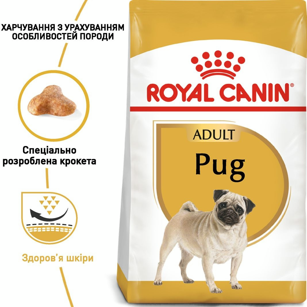 Сухой корм для собак породы Мопс Royal Canin Pug Adult 1.5кг фото 2