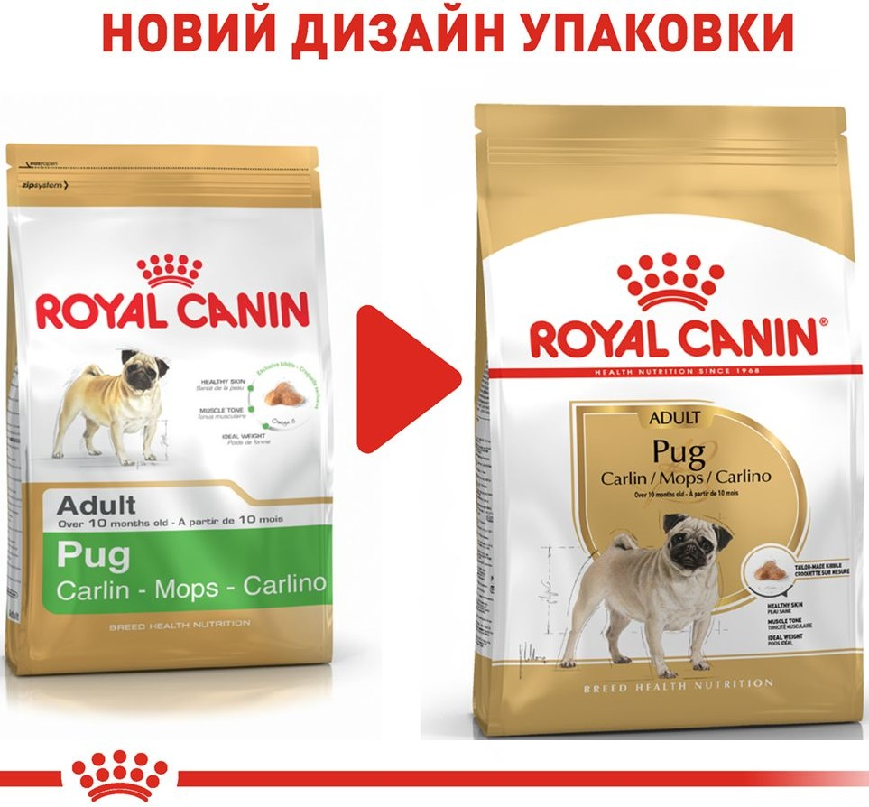 Сухой корм для собак породы Мопс Royal Canin Pug Adult 1.5кг фото 6