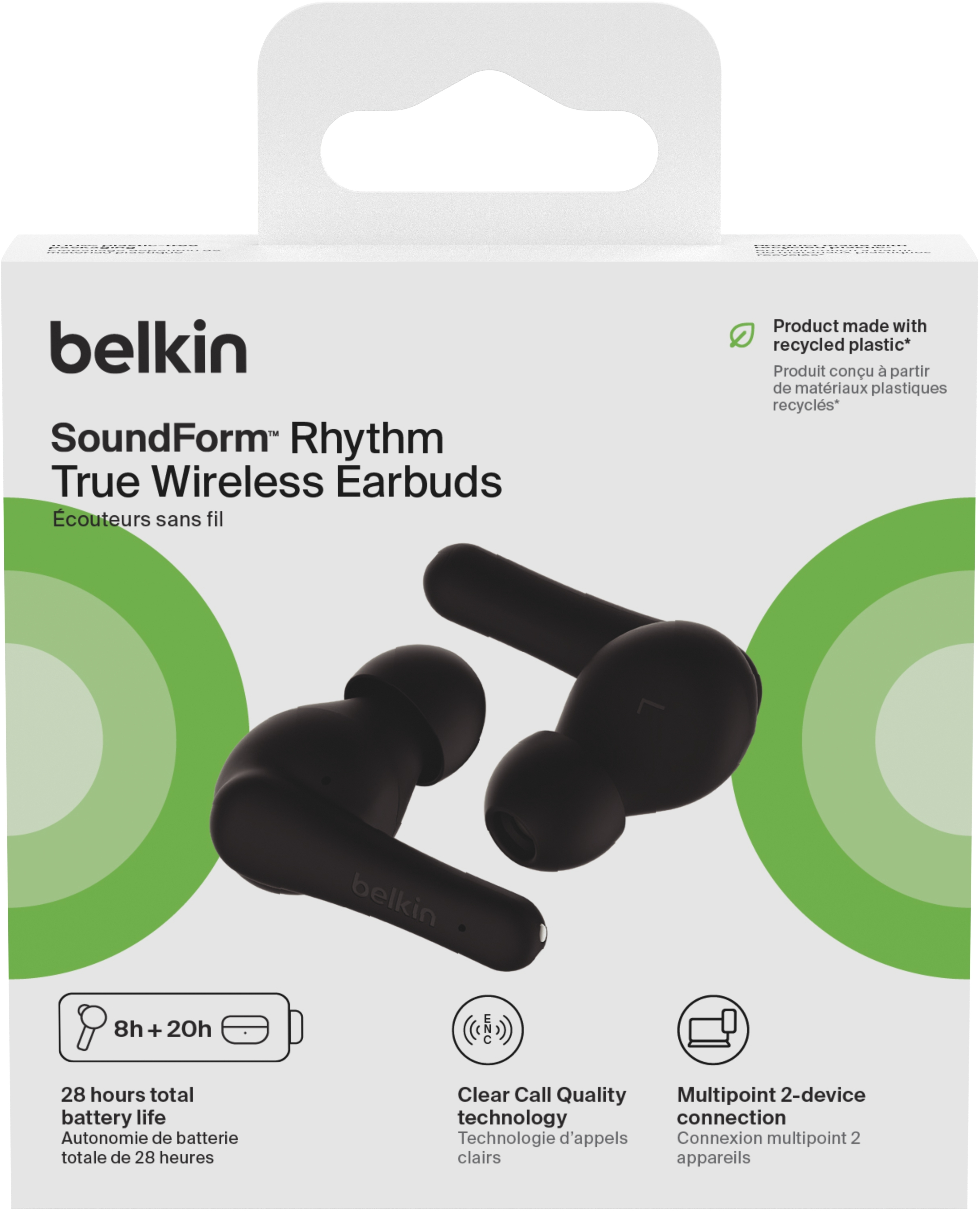 Навушники Belkin Soundform Rhythm True Wireless Black (AUC012BTBK)фото8