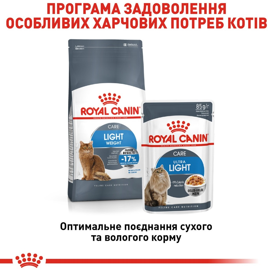 Сухий корм для котів Royal Canin Light Weight Care для обмеження набору ваги 400гфото5