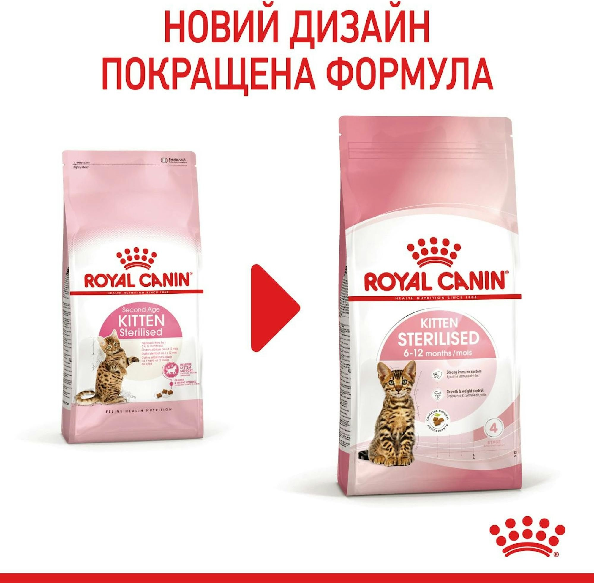 Сухой корм для стерилизованных котят Royal Canin Kitten Sterilised 400г фото 8