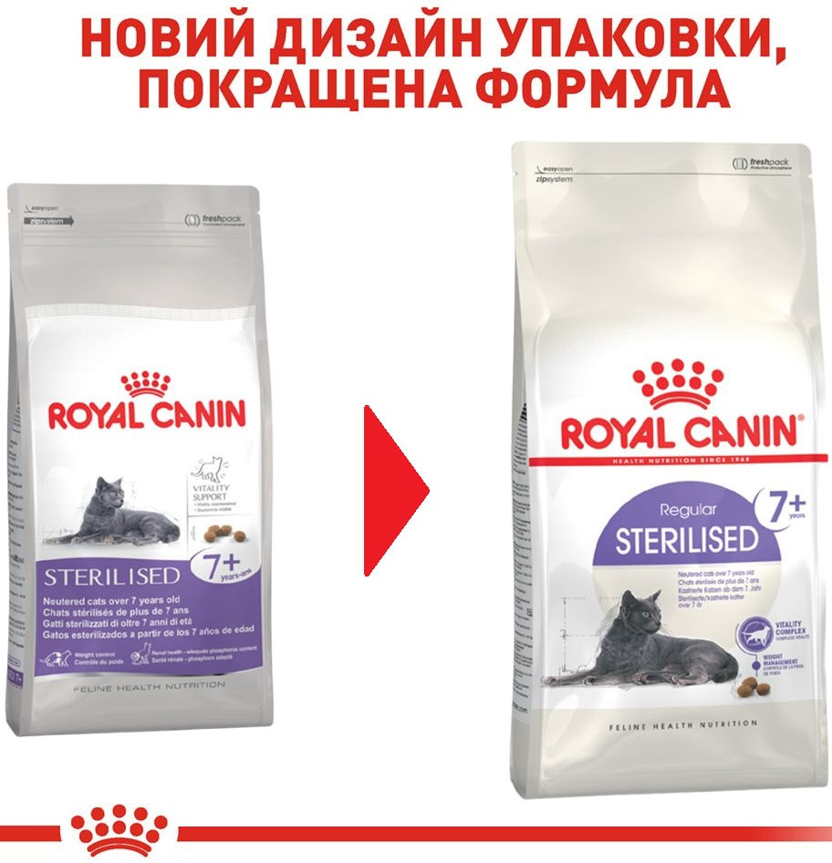 Сухий корм для стерилізованих кішок Royal Canin Sterilised 7+ старше 7 років 1.5кгфото8