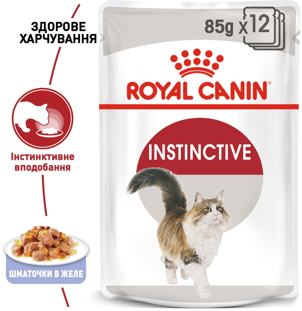 Влажный корм для котов Royal Canin Instinctive кусочки в желе 85гфото2