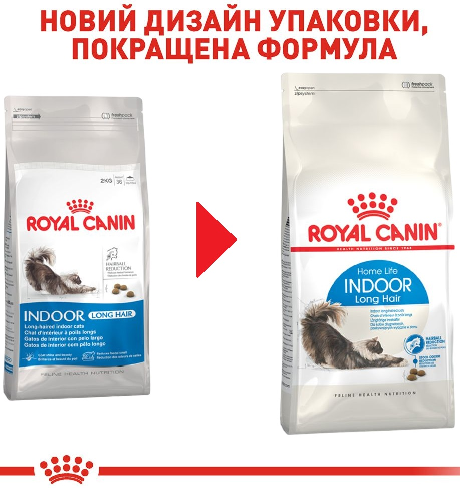 Сухий корм для домашніх довгошерстих котів Royal Canin Indoor Long Hair 2кгфото7