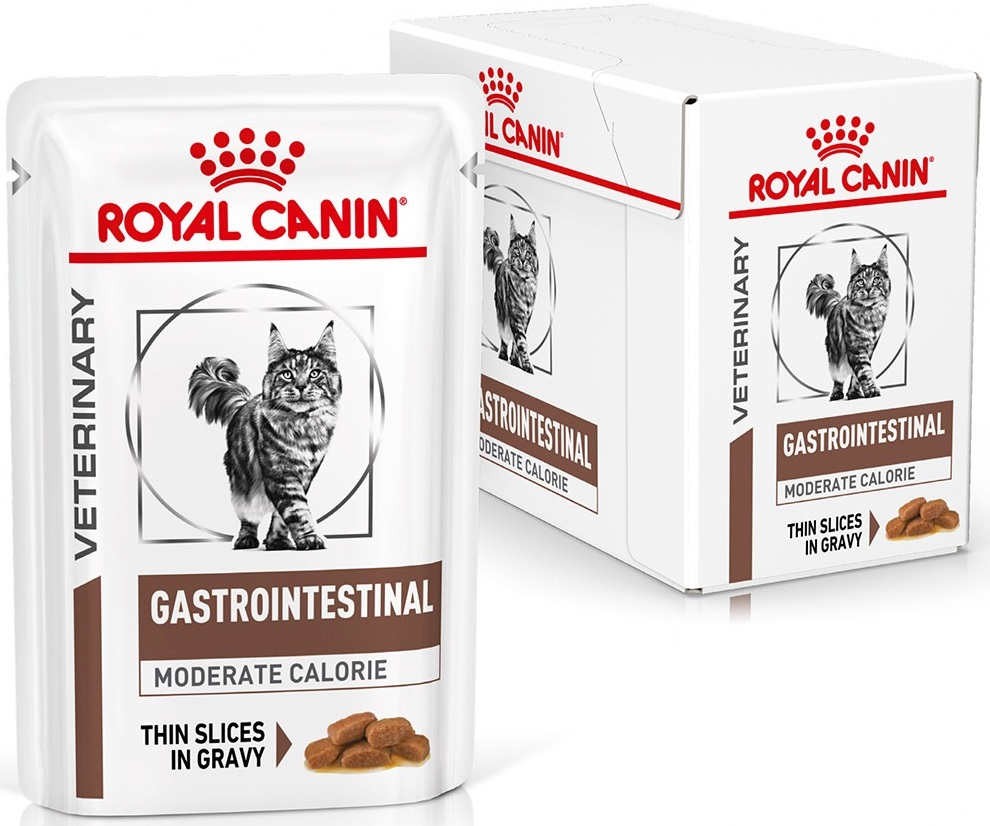 Влажный корм для котов Royal Canin Gastrointestinal Moderate Calorie при расстройствах пищеварения 85г фото 8