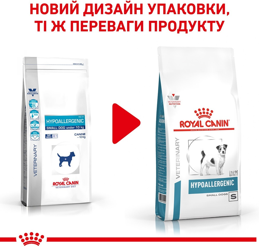 Сухий корм для собак Royal Canin Hypoallergenic Small Dogs дрібних порід для зниження інгредієнтної непереносимості 1кгфото2