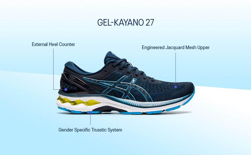 Кросівки жіночі для бігу Asics Gel-Kayano 27 1012A762-020 37 (6 US) чорніфото7