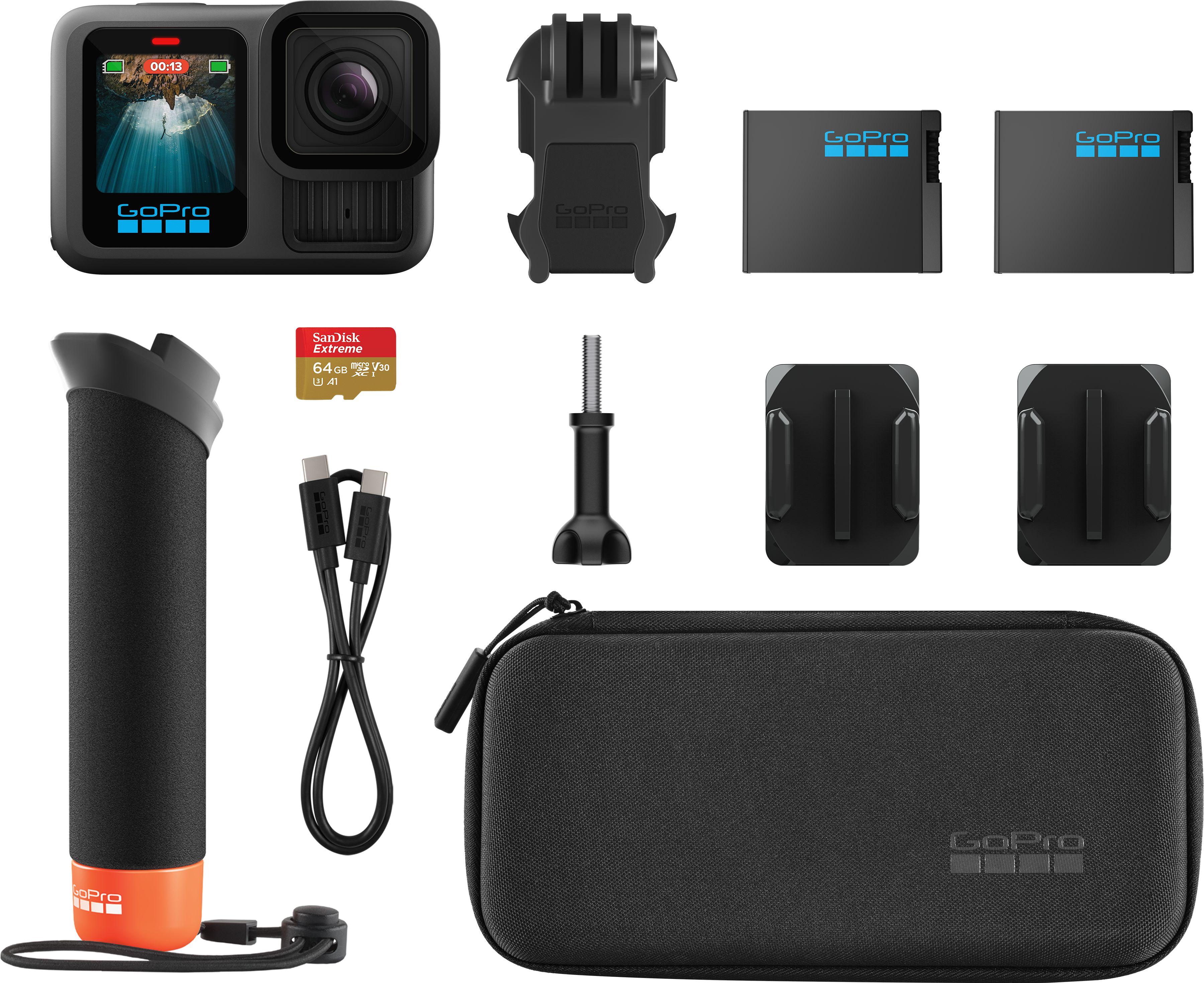 Екшн-камера GoPro HERO13 Black + Enduro + Head Strap + Handler Floating (CHDRB-131-RW)фото21