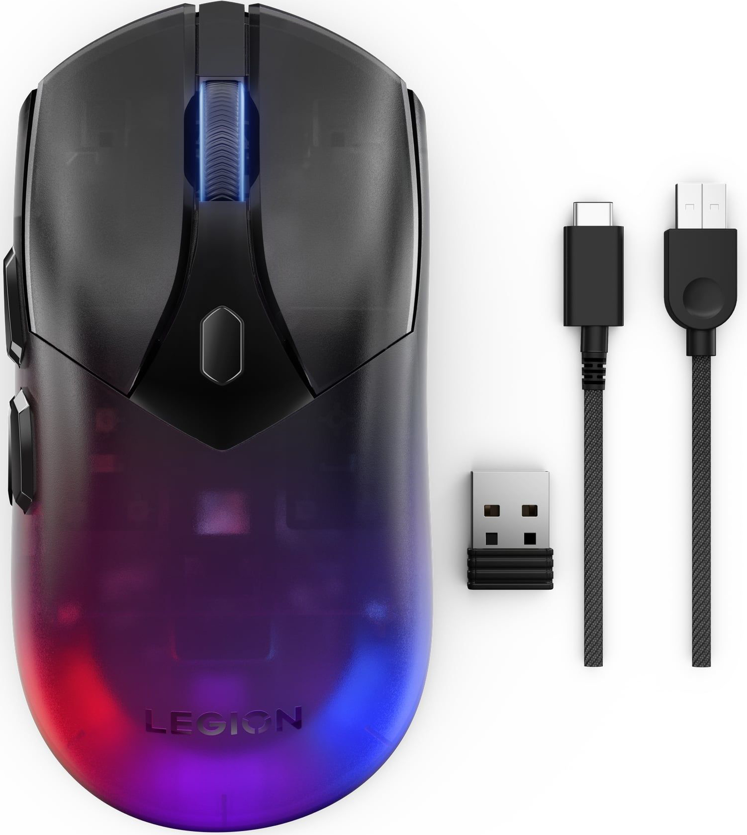 Игровая мышь Lenovo Legion M410 Wireless RGB Transparent Black (GY51P83012) фото 14