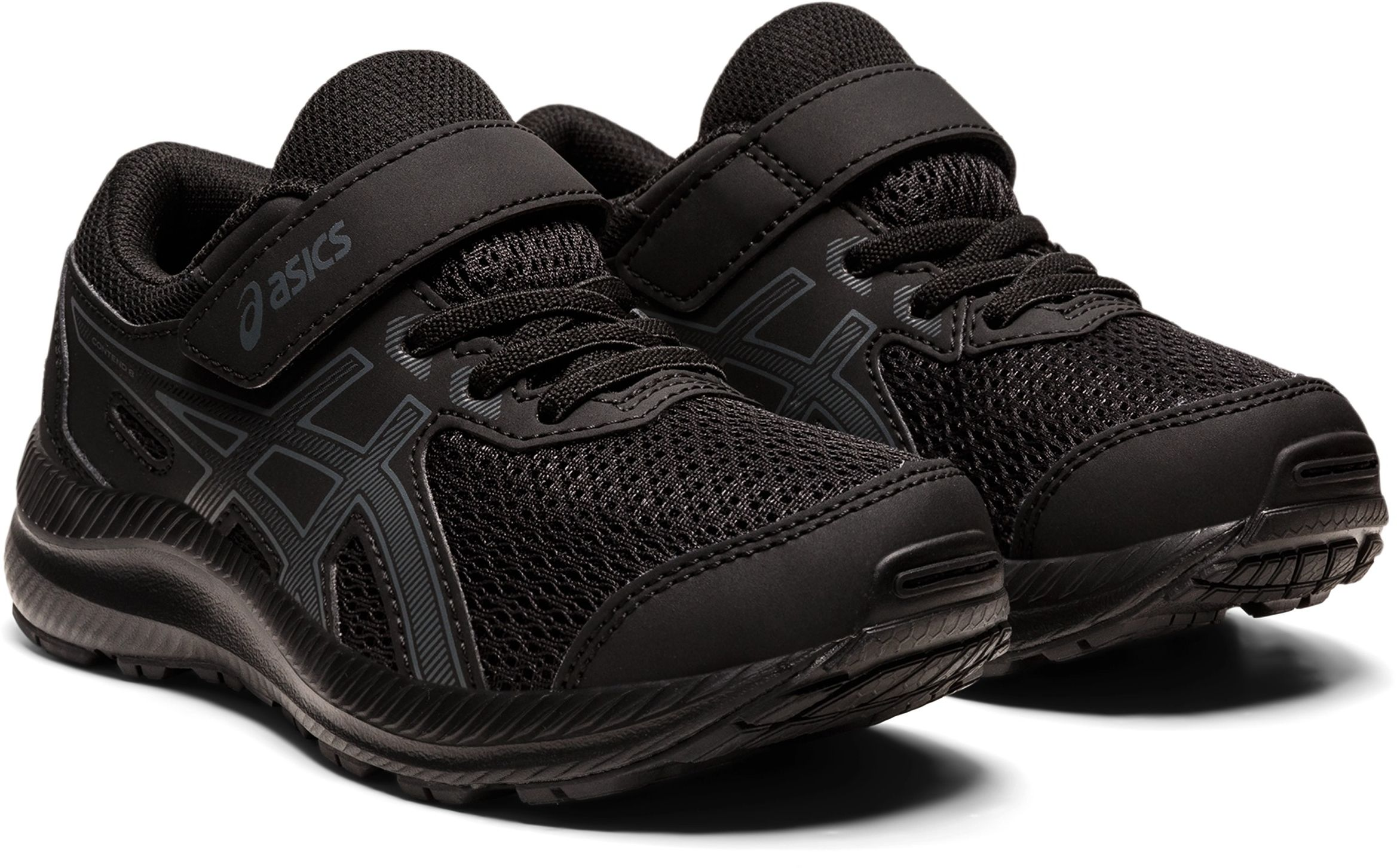 Кроссовки для девочек для бега Asics Contend 8 PS 1014A258-001 27 (K10 US) черные фото 3