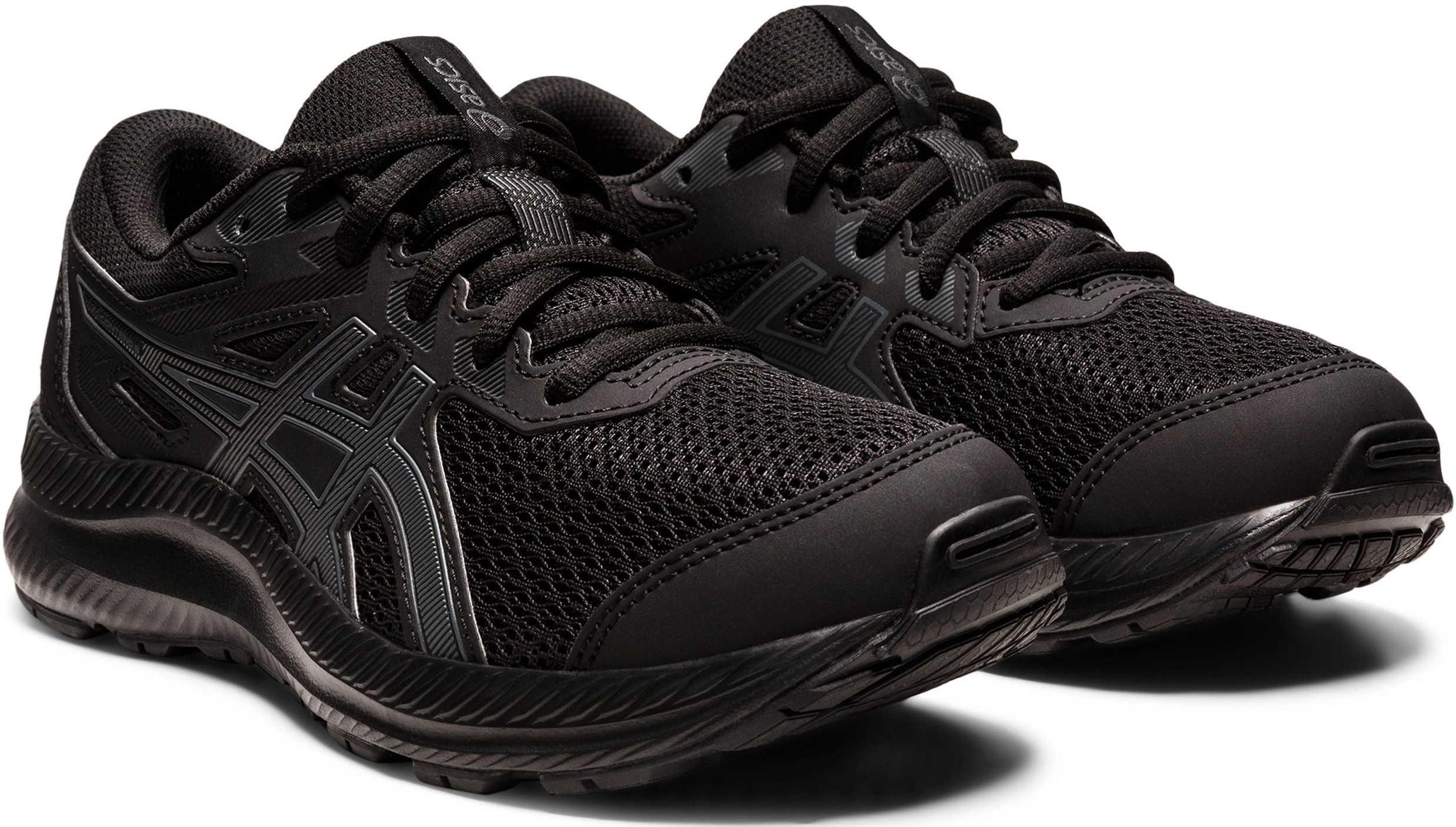 Кроссовки детские для бега Asics Contend 8 GS 1014A259-001 32.5 (1 US) черные фото 3