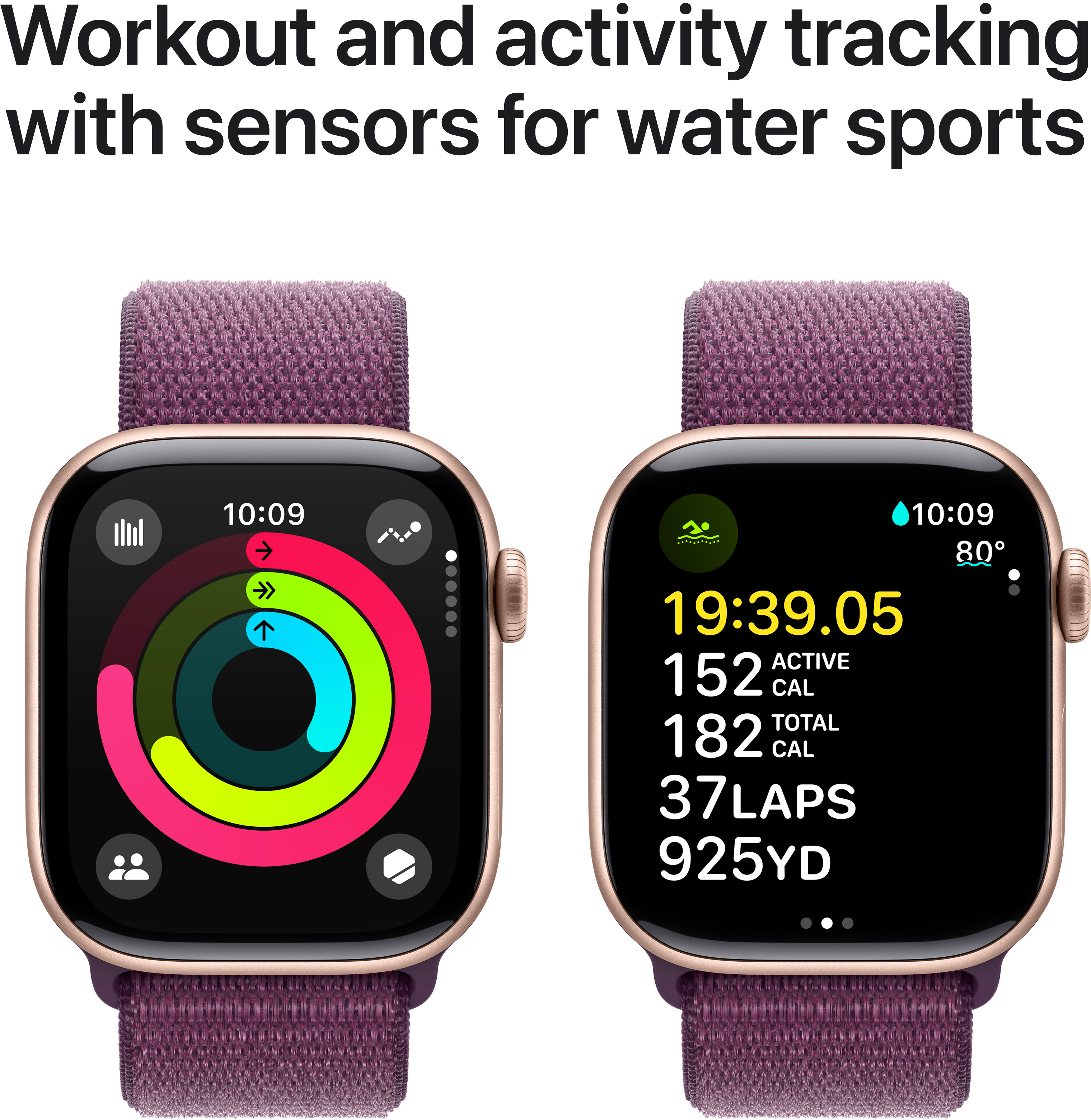 Смартгодинник Apple Watch Series 10 GPS 42mm Rose Gold Aluminium Case with Plum Sport Loopфото4