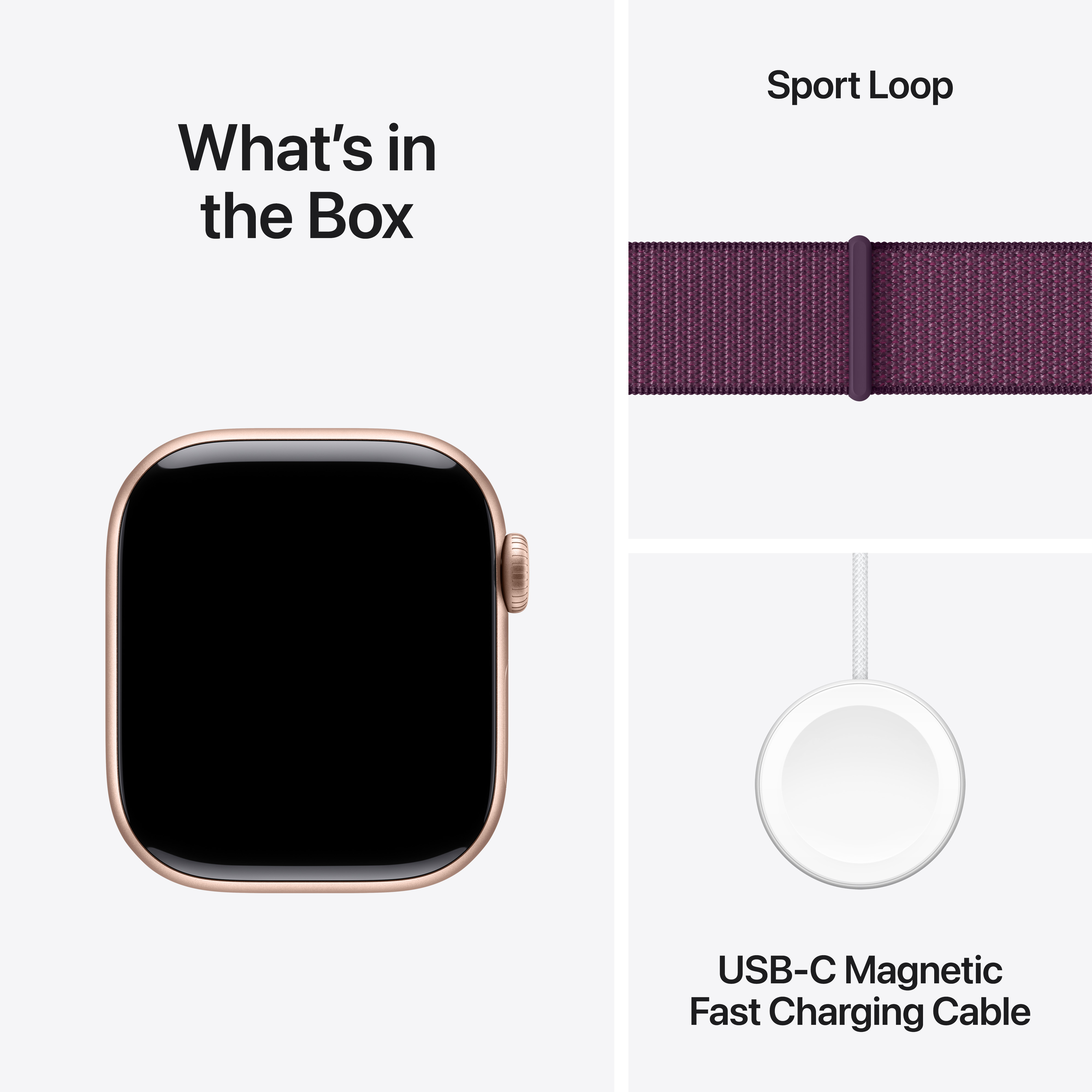 Смарт-часы Apple Watch Series 10 GPS 42mm Rose Gold Aluminium Case with Plum Sport Loop фото 9