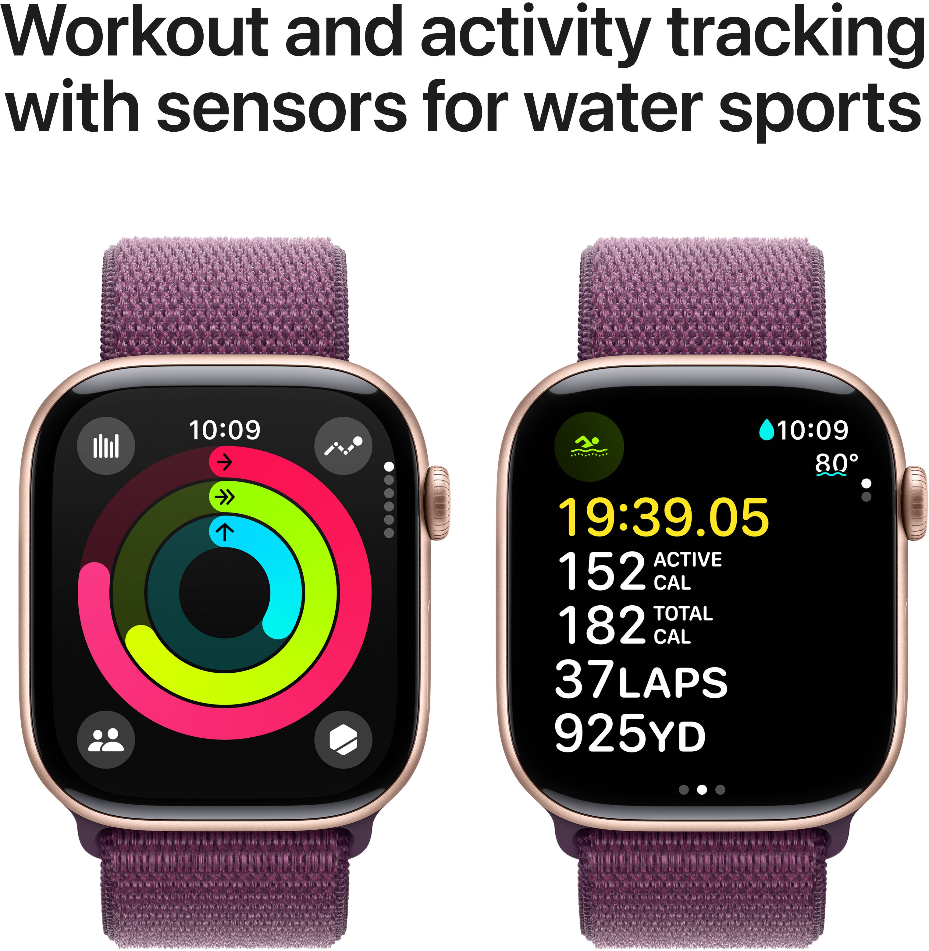 Смартгодинник Apple Watch Series 10 GPS 46mm Rose Gold Aluminium Case with Plum Sport Loopфото4