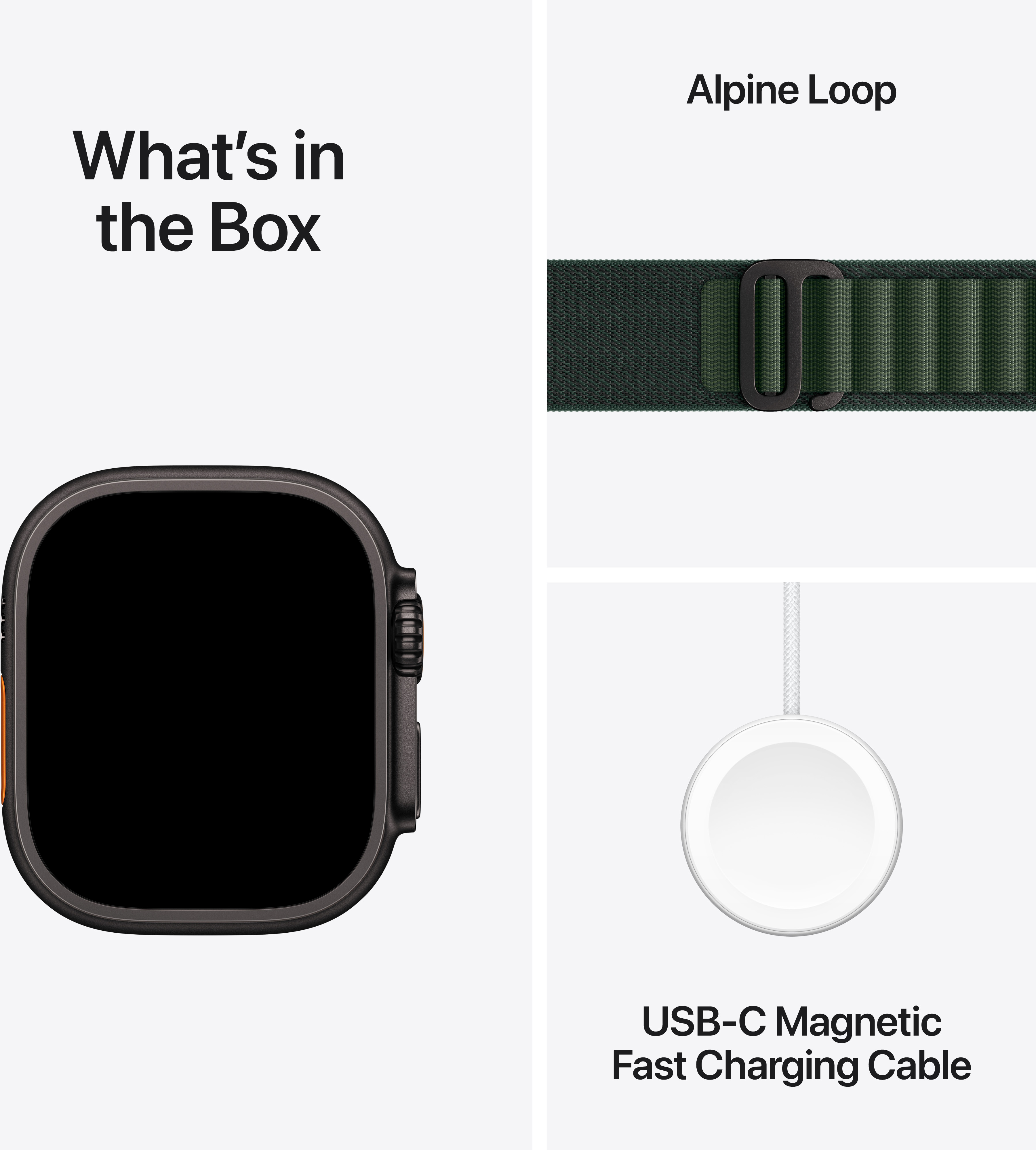 Смартгодинник Apple Watch Ultra 2 49mm Black Titanium Case with Dark Green Alpine Loop &ndash; Small (2024)фото9