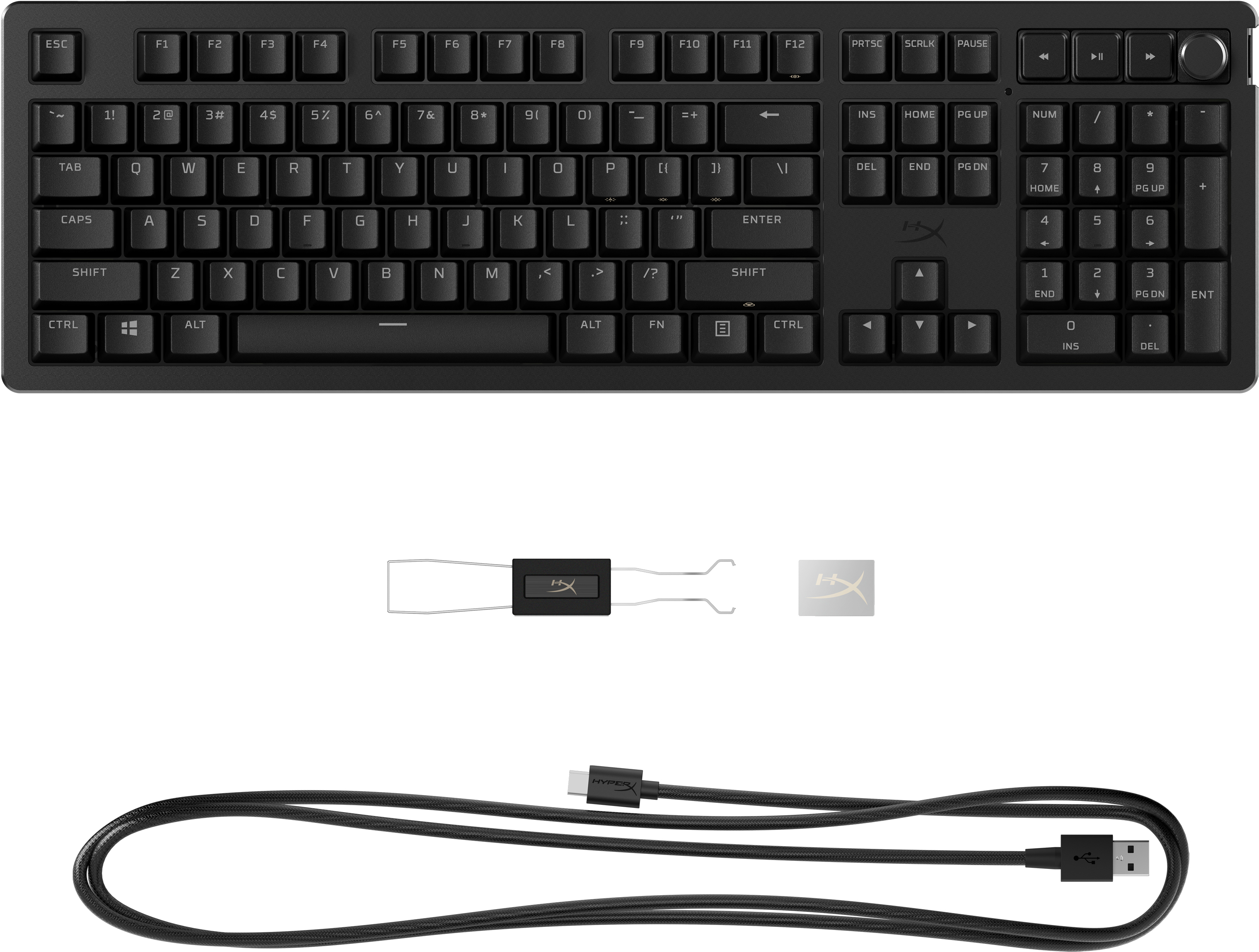 Игровая клавиатура HyperX Alloy Rise PBT HX Red USB RGB EN/UKR, Black (7G7A3AA) фото 5