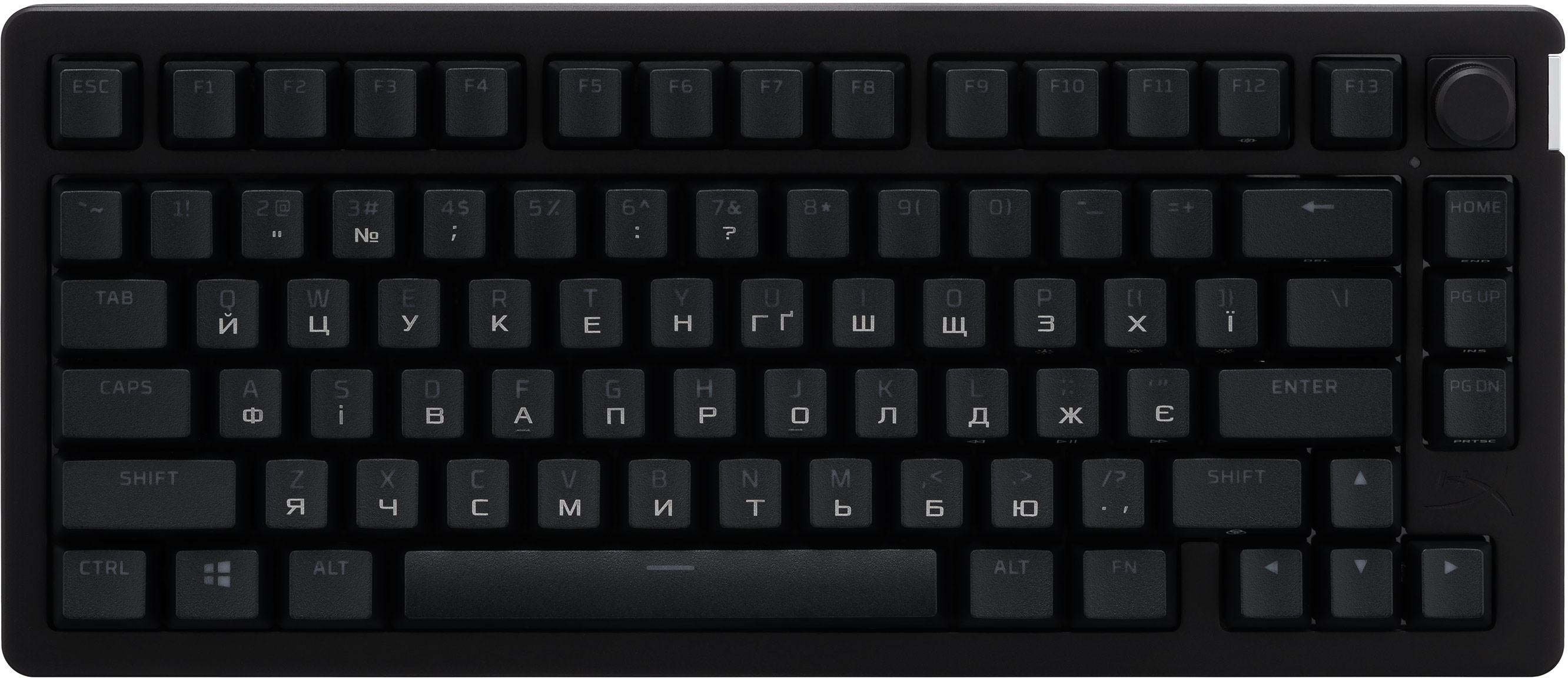 Игровая клавиатура HyperX Alloy Rise 75 PBT HX Red USB RGB EN/UKR, Black (7G7A4AA) фото 3